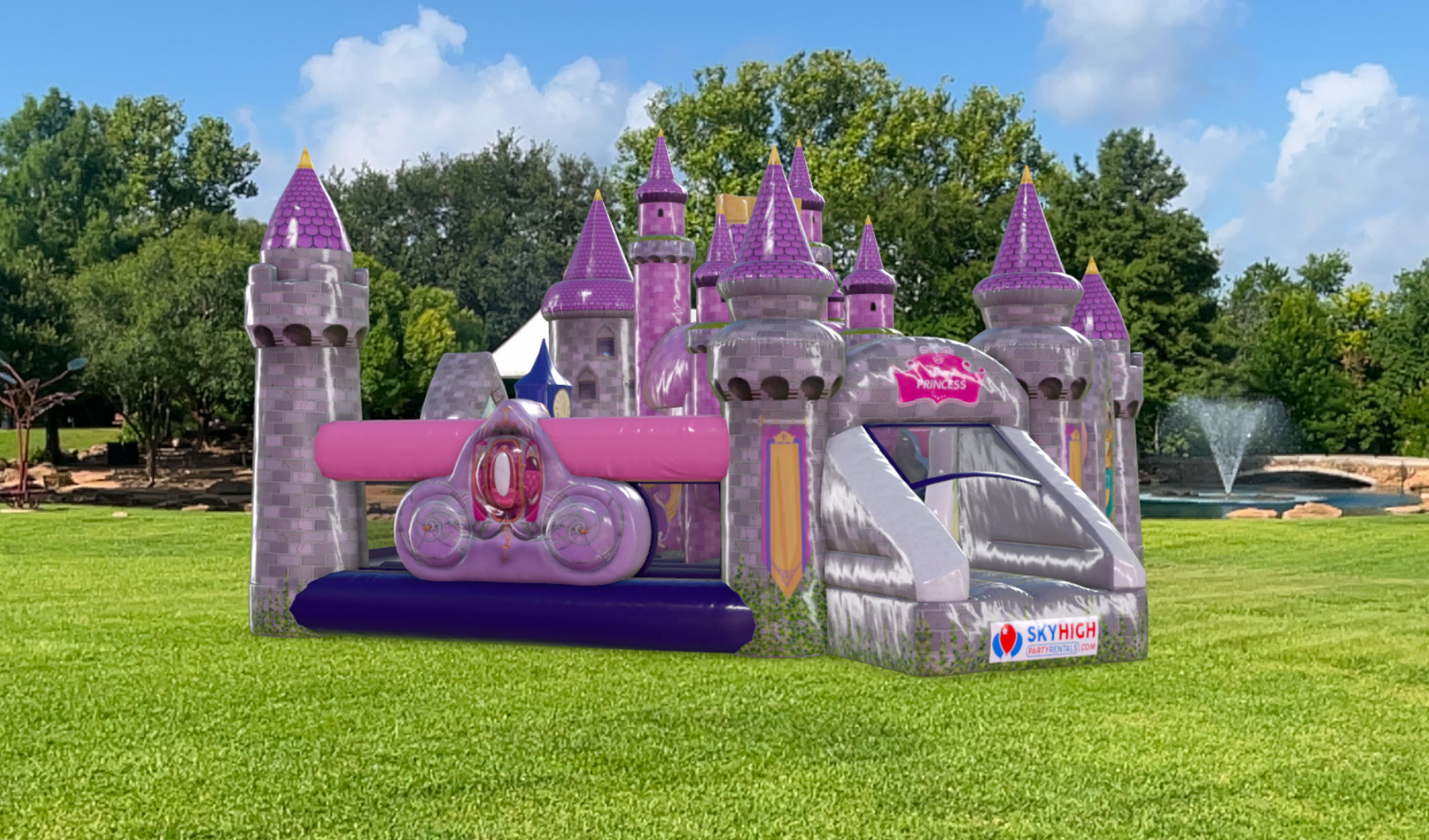 Princess Toddler Soft Play Bounce House Rentals on Grass