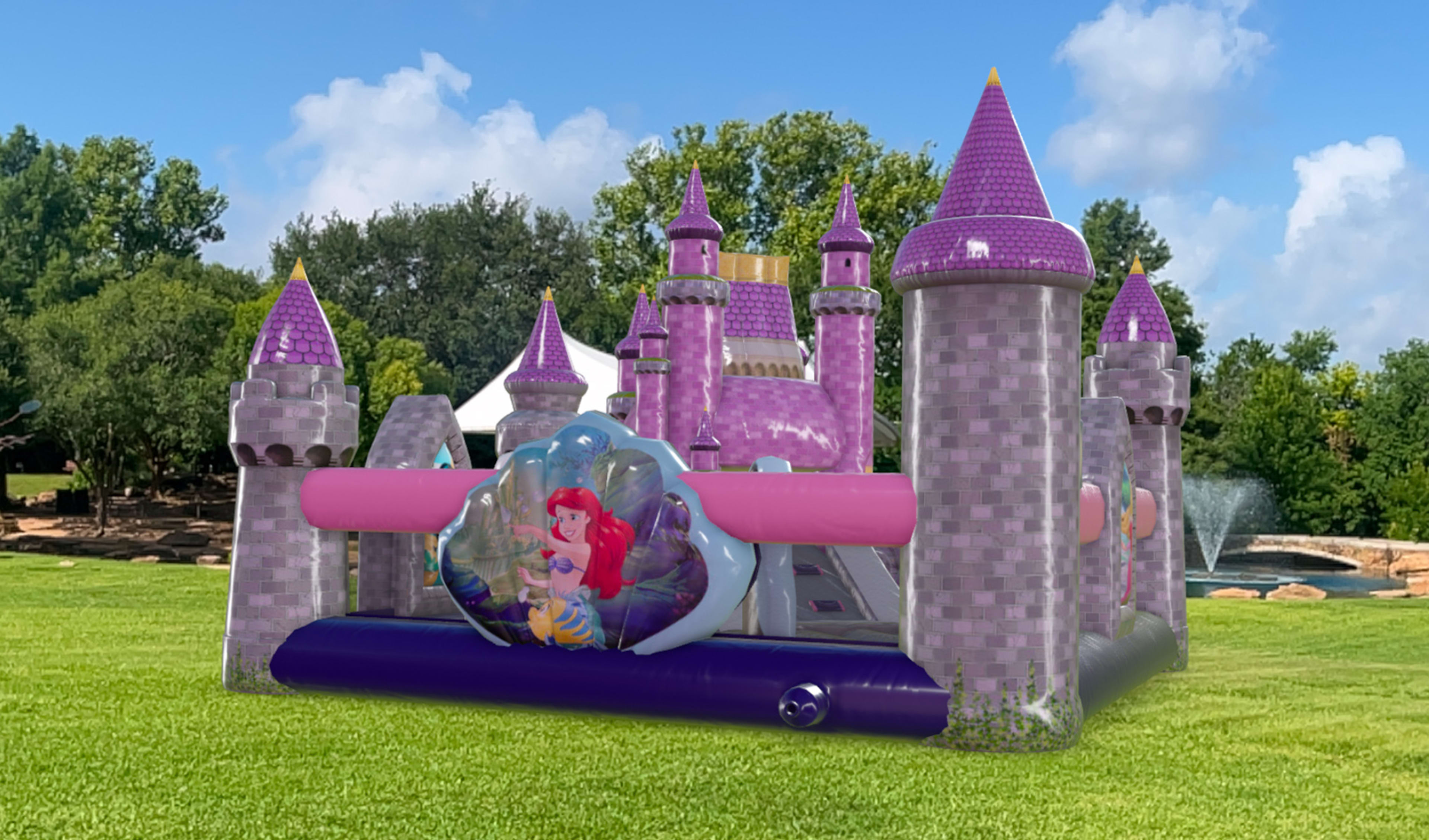 Princess Toddler Soft Play Bounce House Rentals on a field
