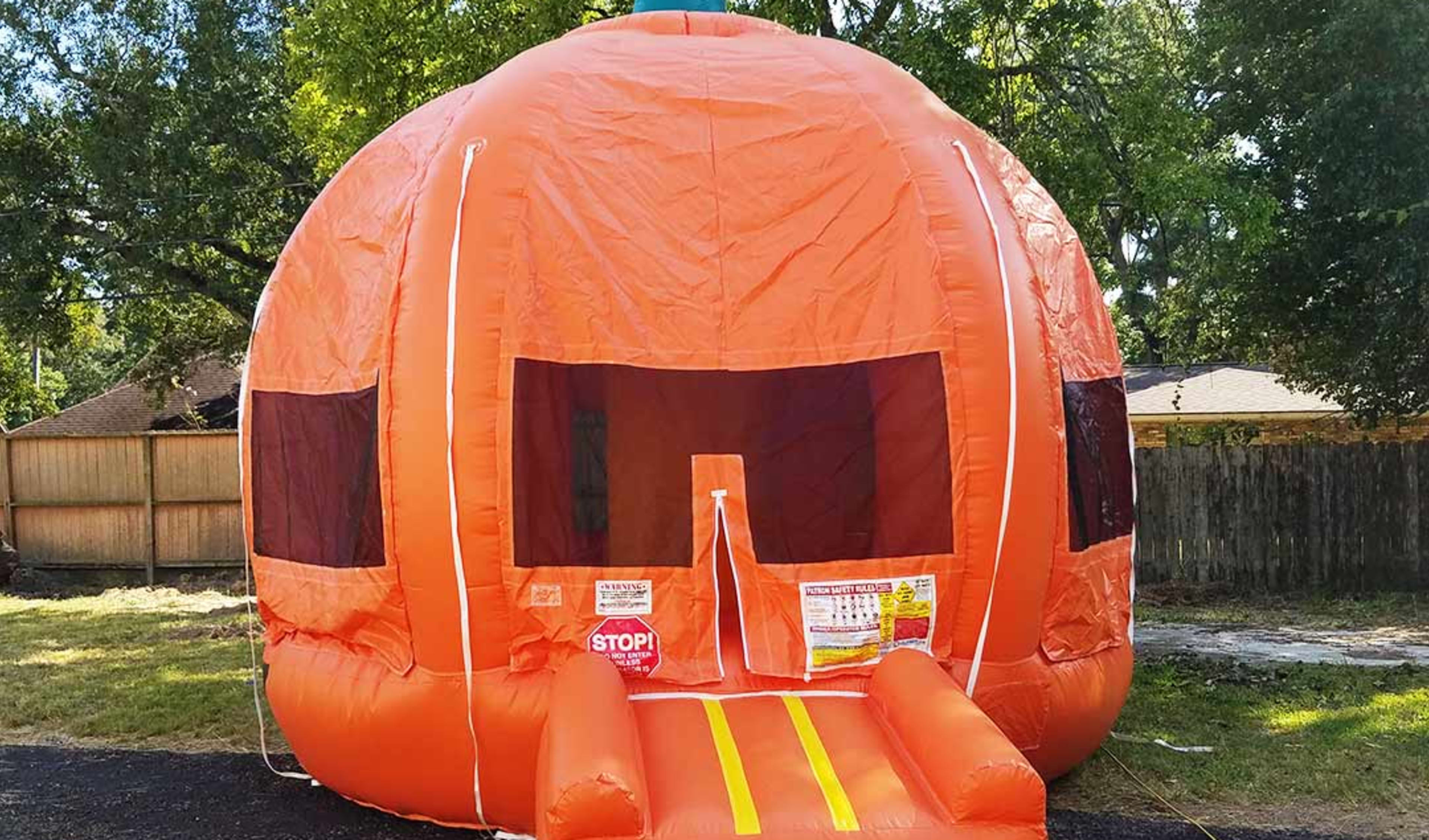 Pumpkin bounce houses