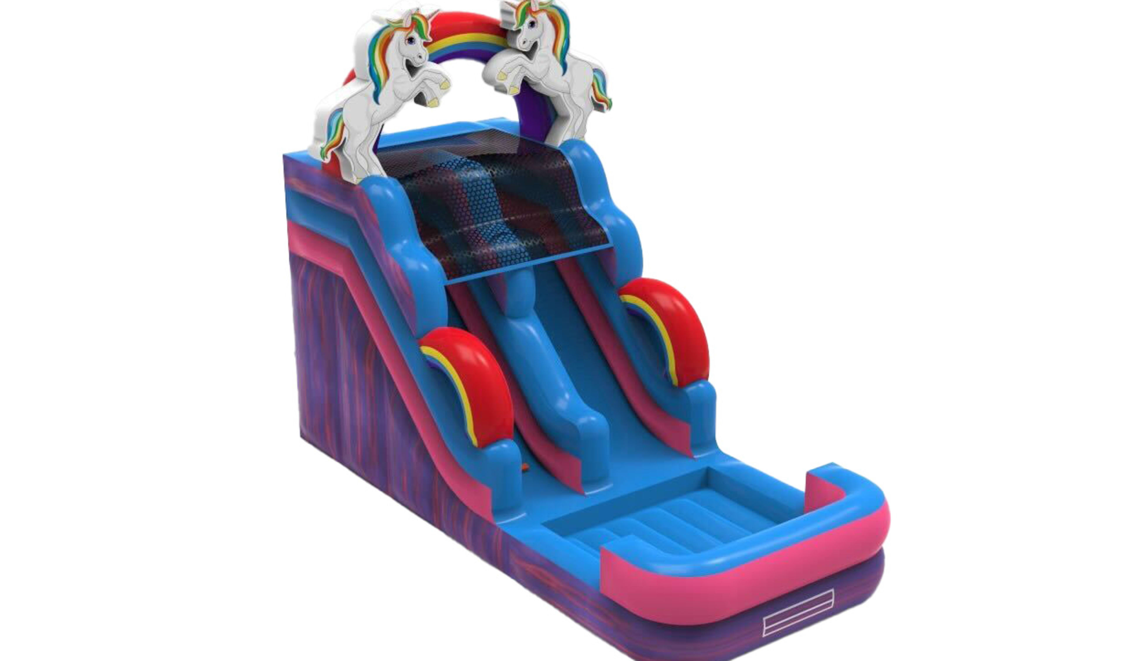 Big Rainbow Unicorn Water Slide Rental