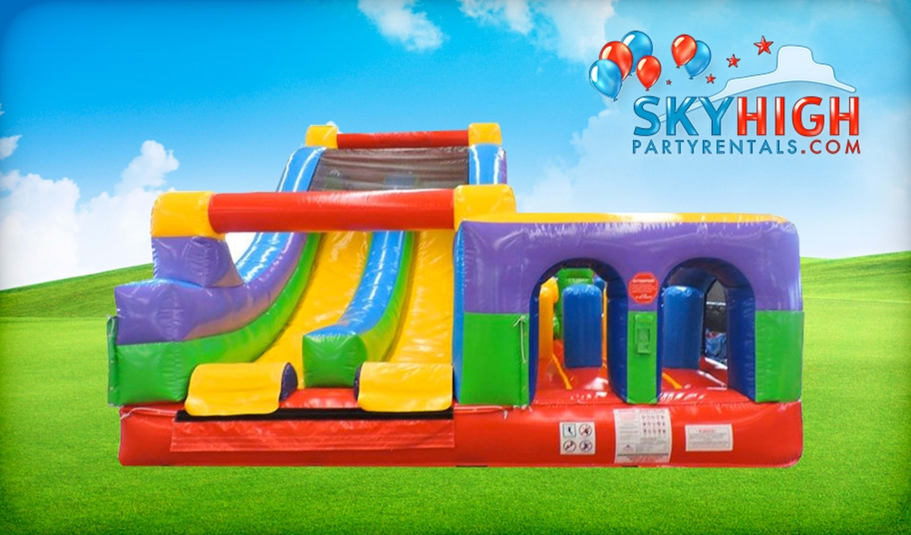 Retro Radical Obstacle Slide and Wall