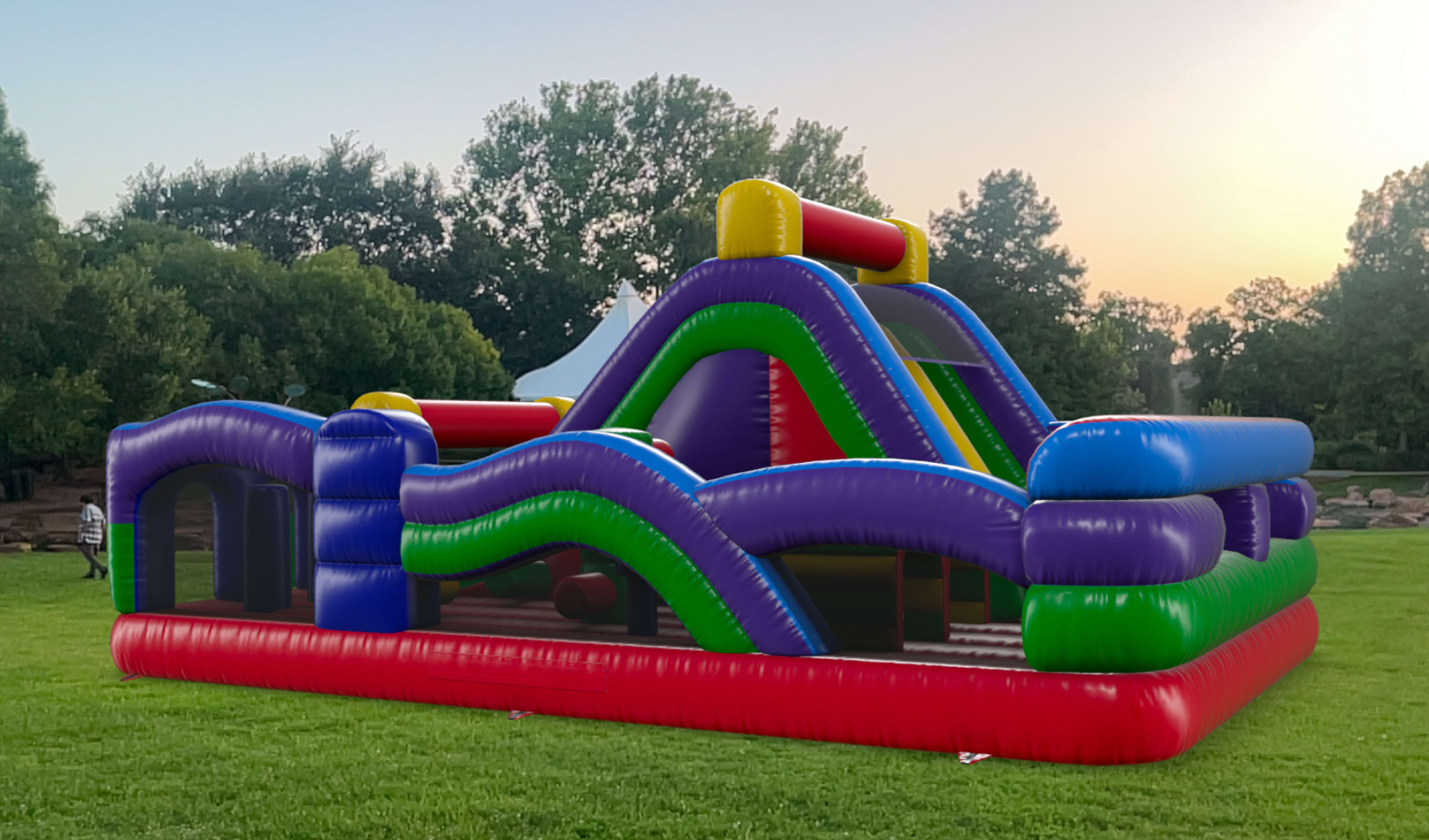 Retro Obstacle Course Inflatable Rentals