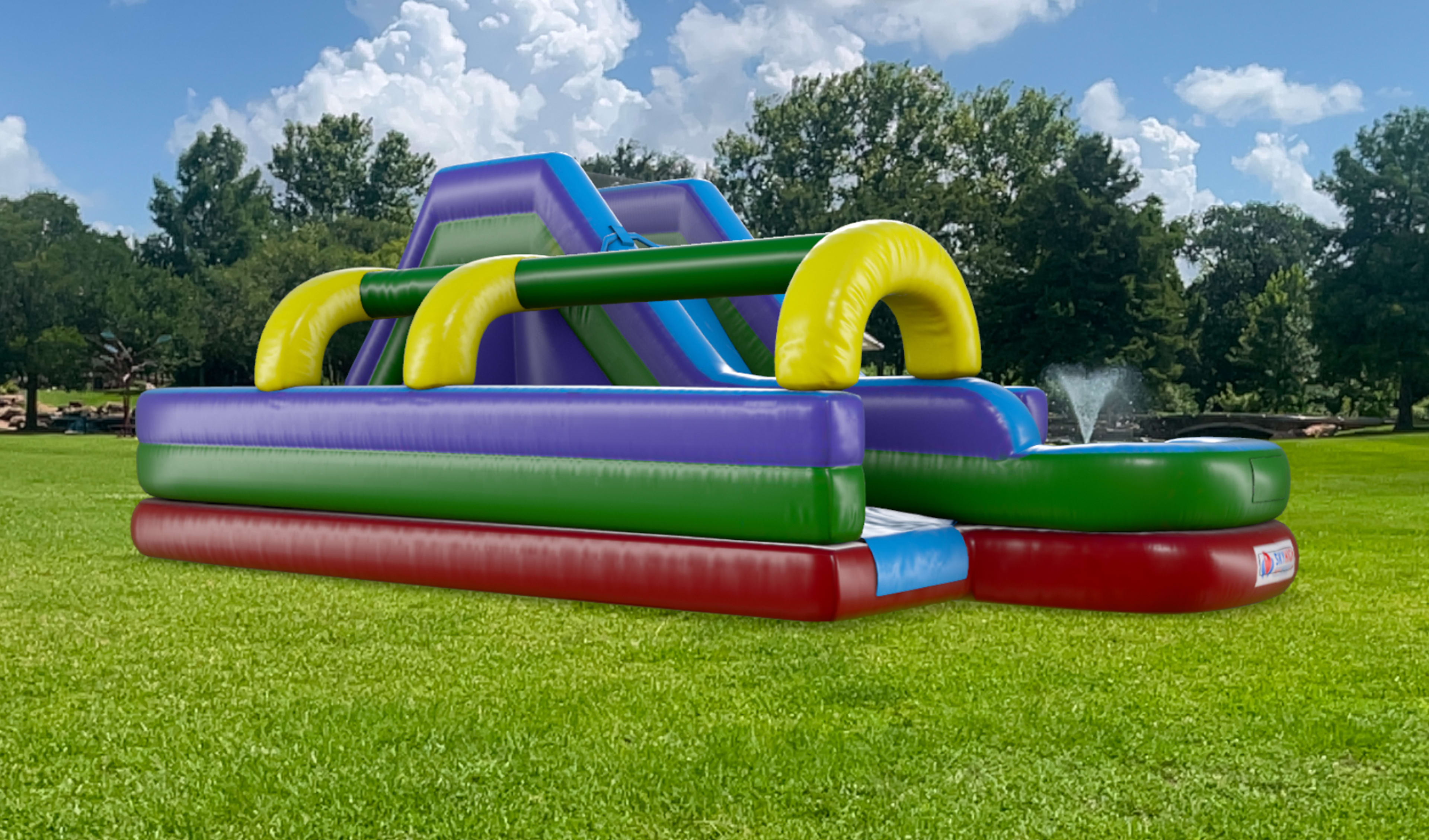 34ft Retro Combo Dual Slides for hire
