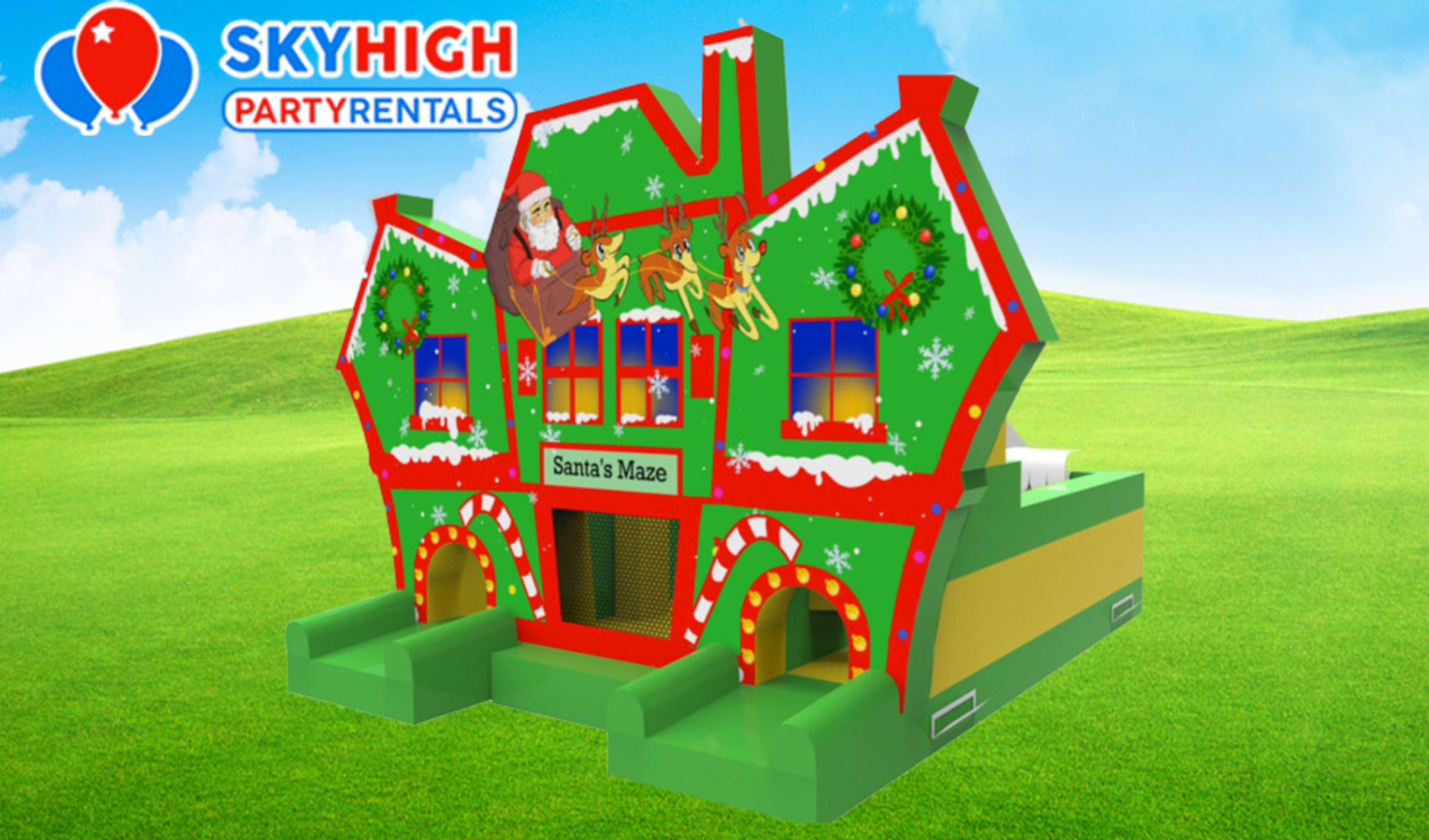 Santas Holiday Maze Bounce House