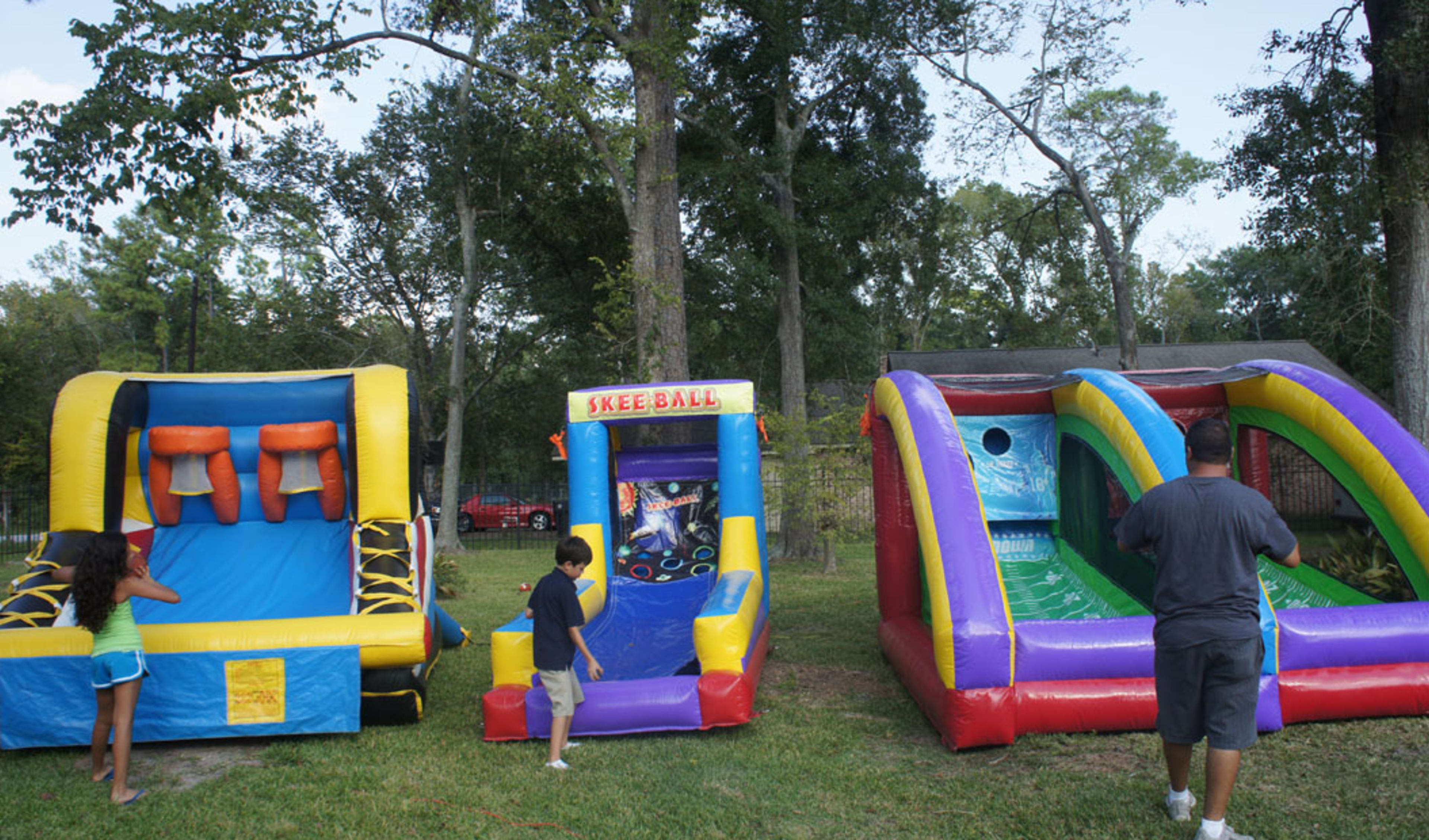 Skee-ball game with other interactives