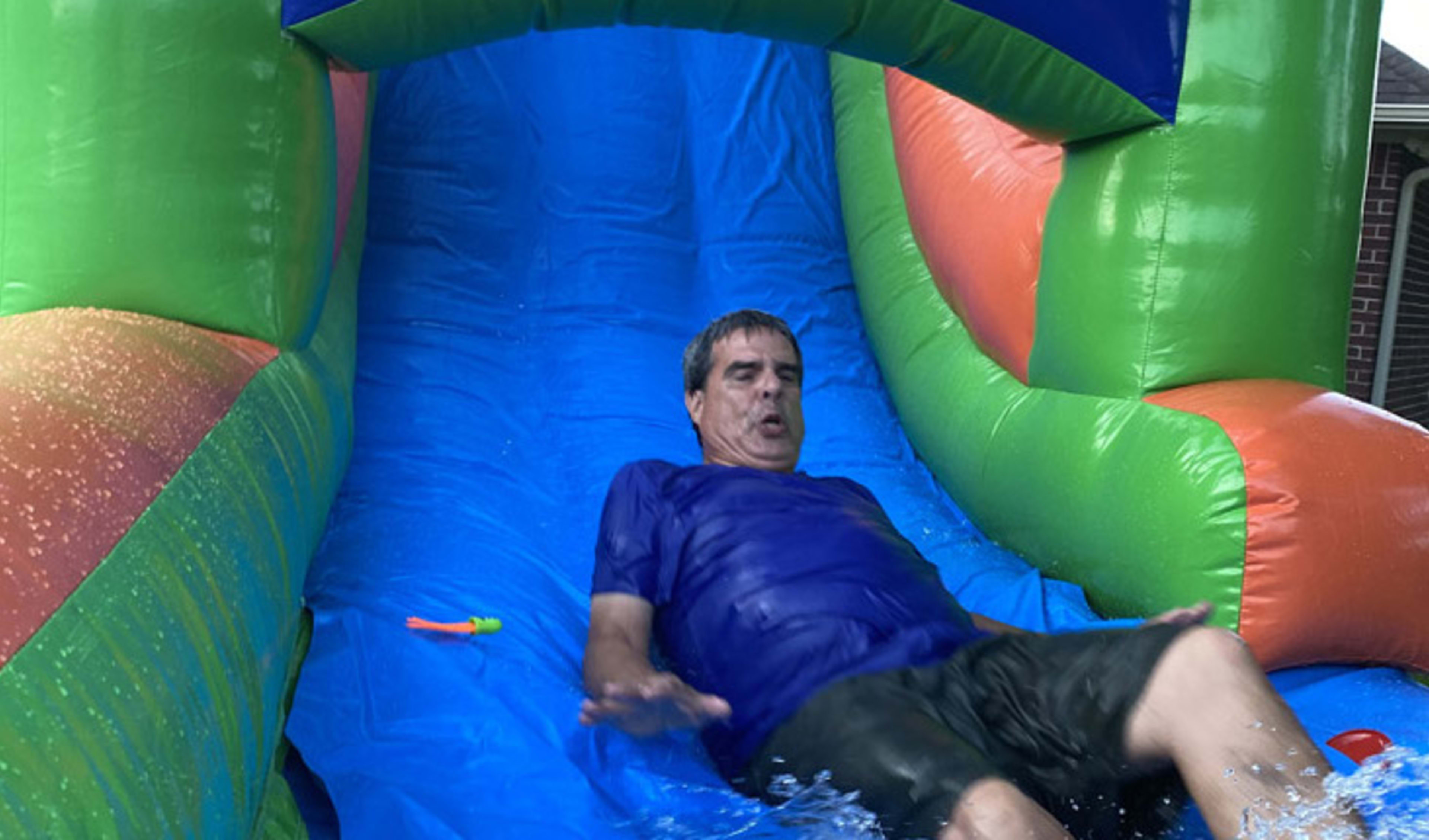 Grandpa Rainbow Modern Bounce House Combo