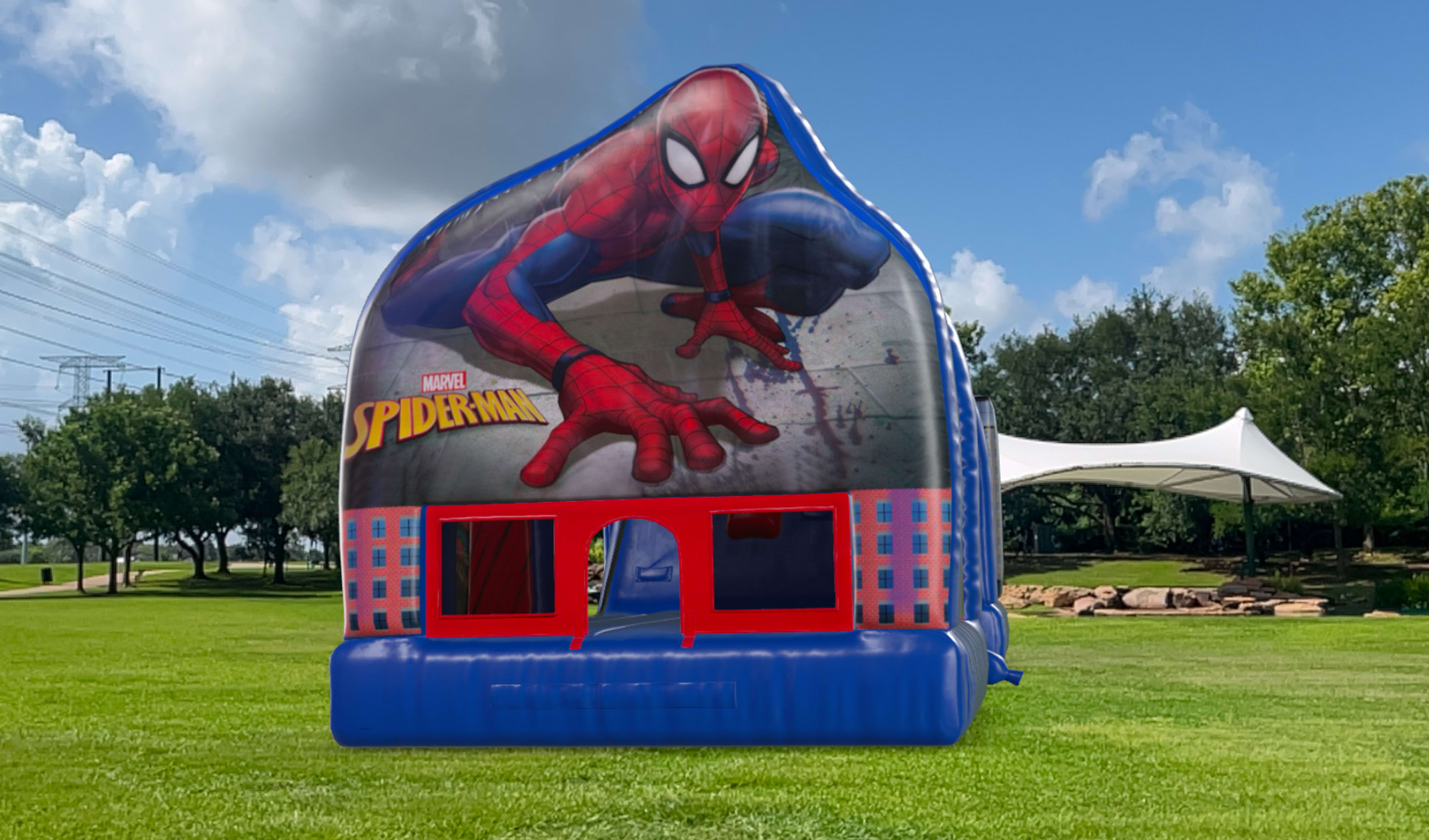 Spider Man Bounce House Obstacle Course For Rent