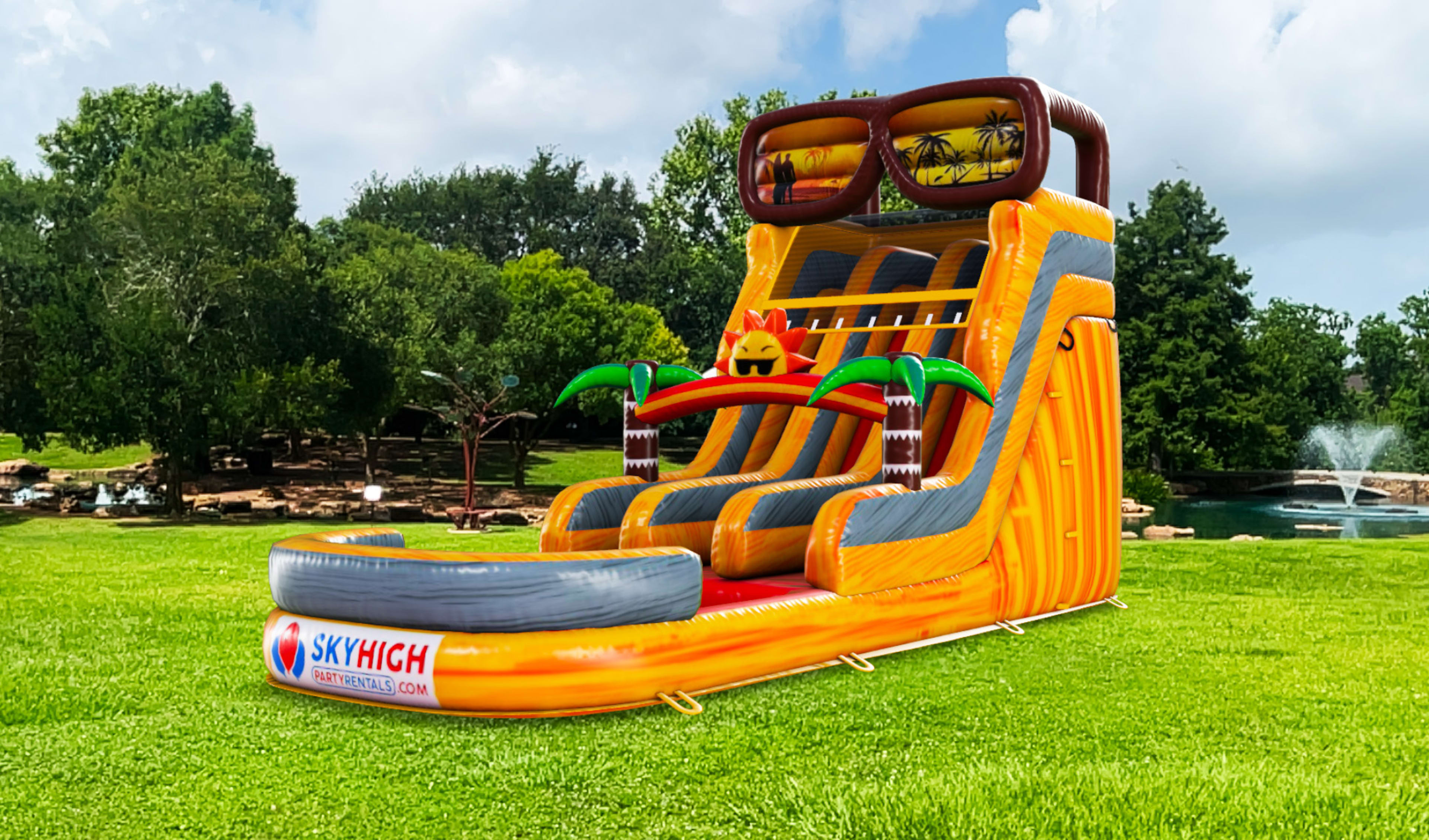 Sunny Shades Summer Dual Lane Water Slide Rental near me