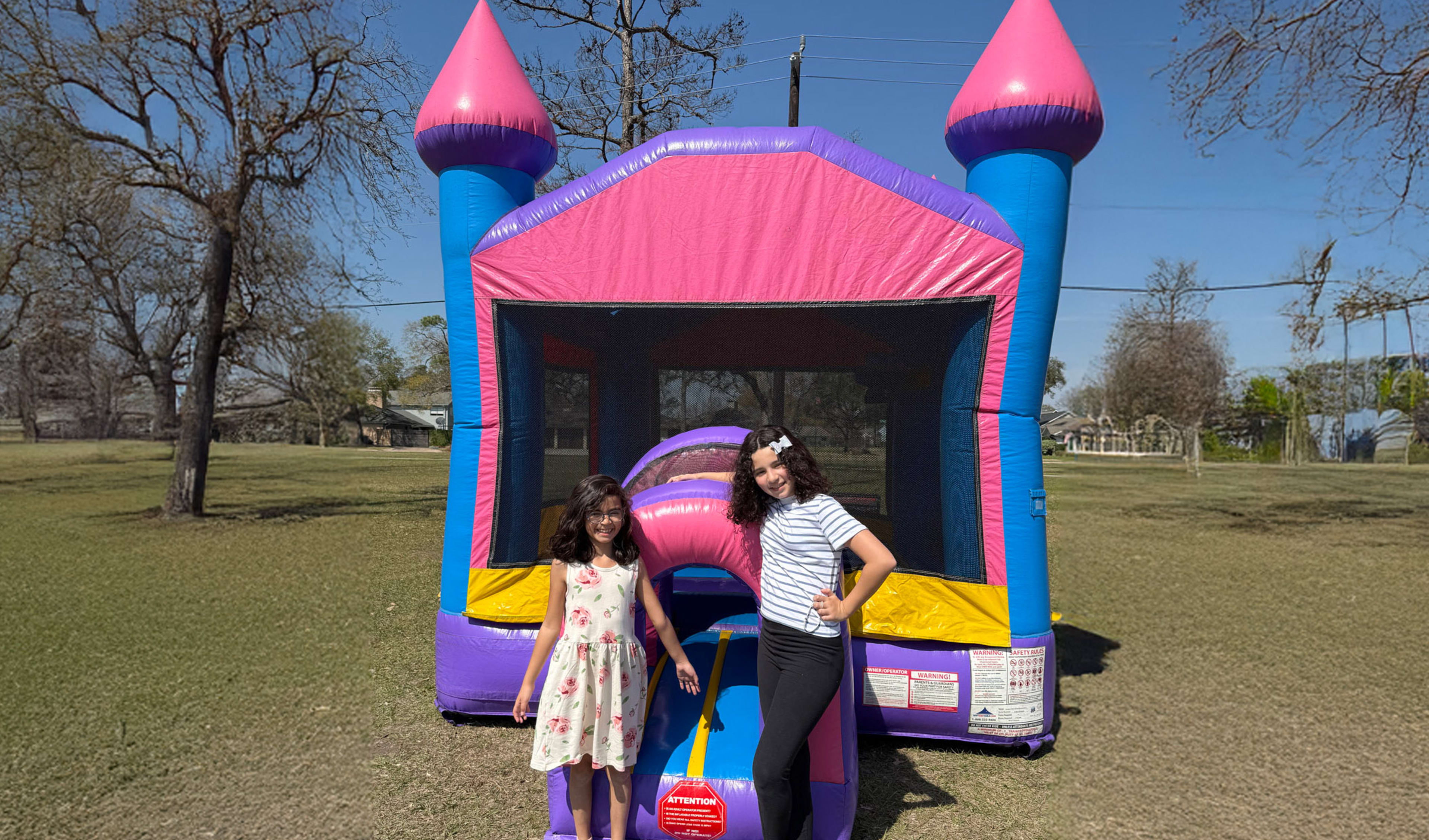 Kids Tiny Pink Castle Bounce House for Hire