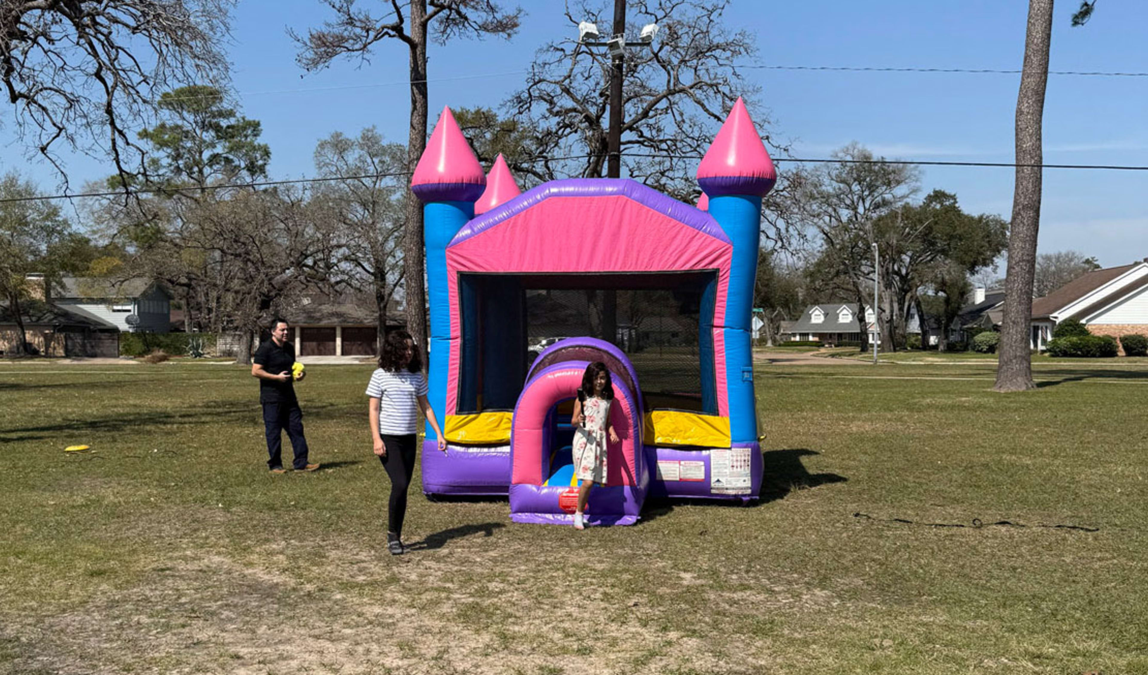 Tiny Pink Castle Bounce House for Hire