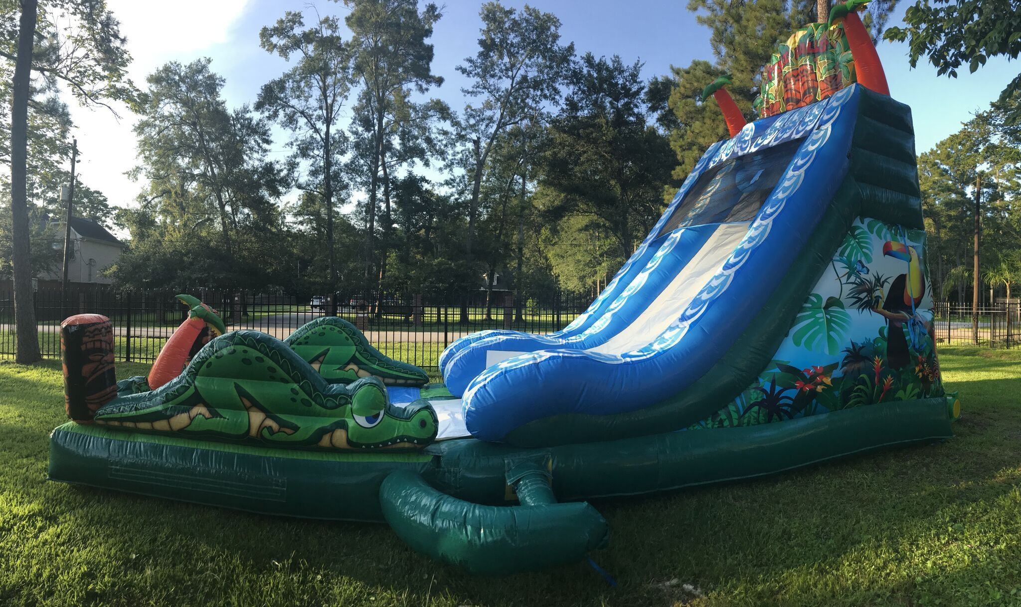 Tiki Falls Bounce House Water Slide