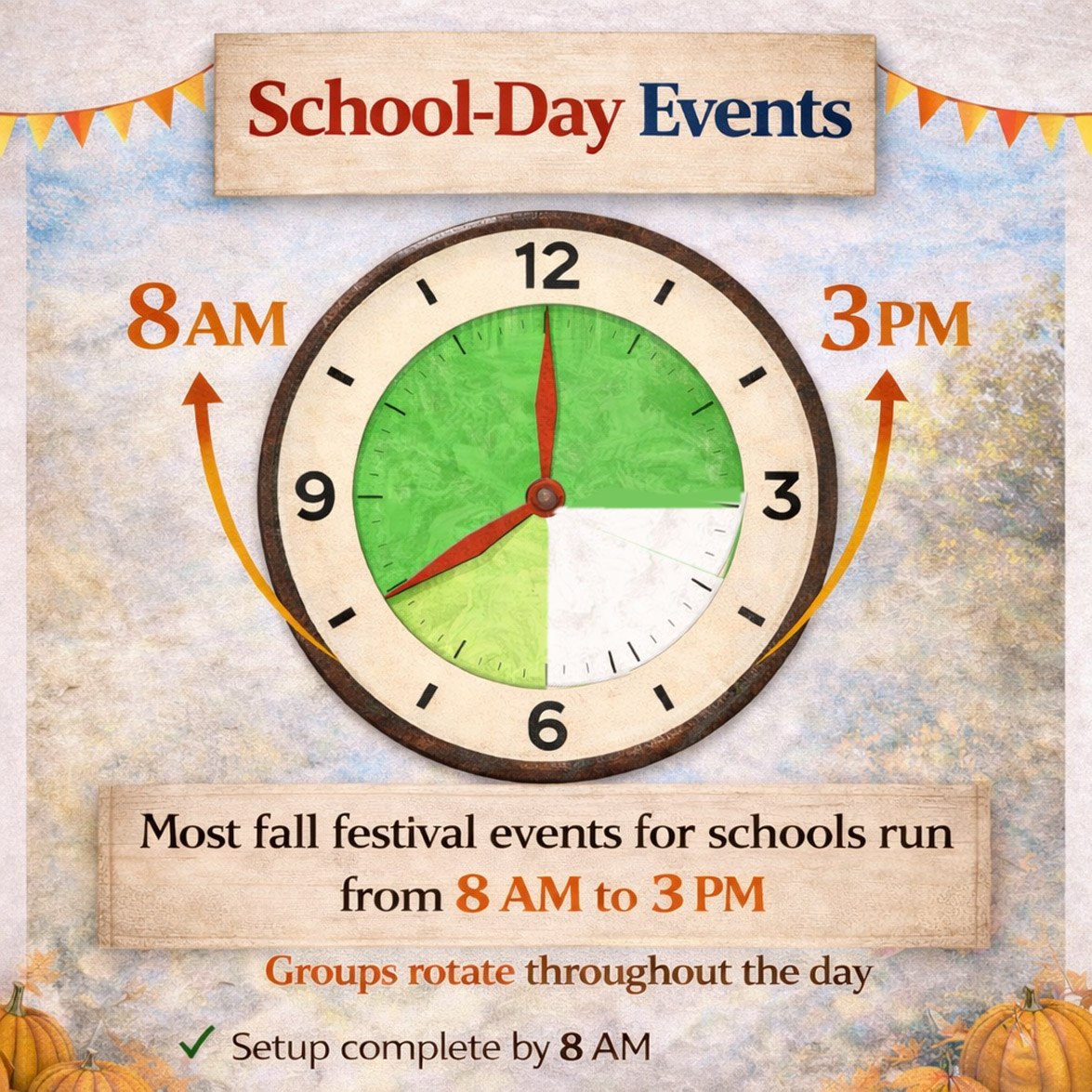 School Bounce House Event Timings