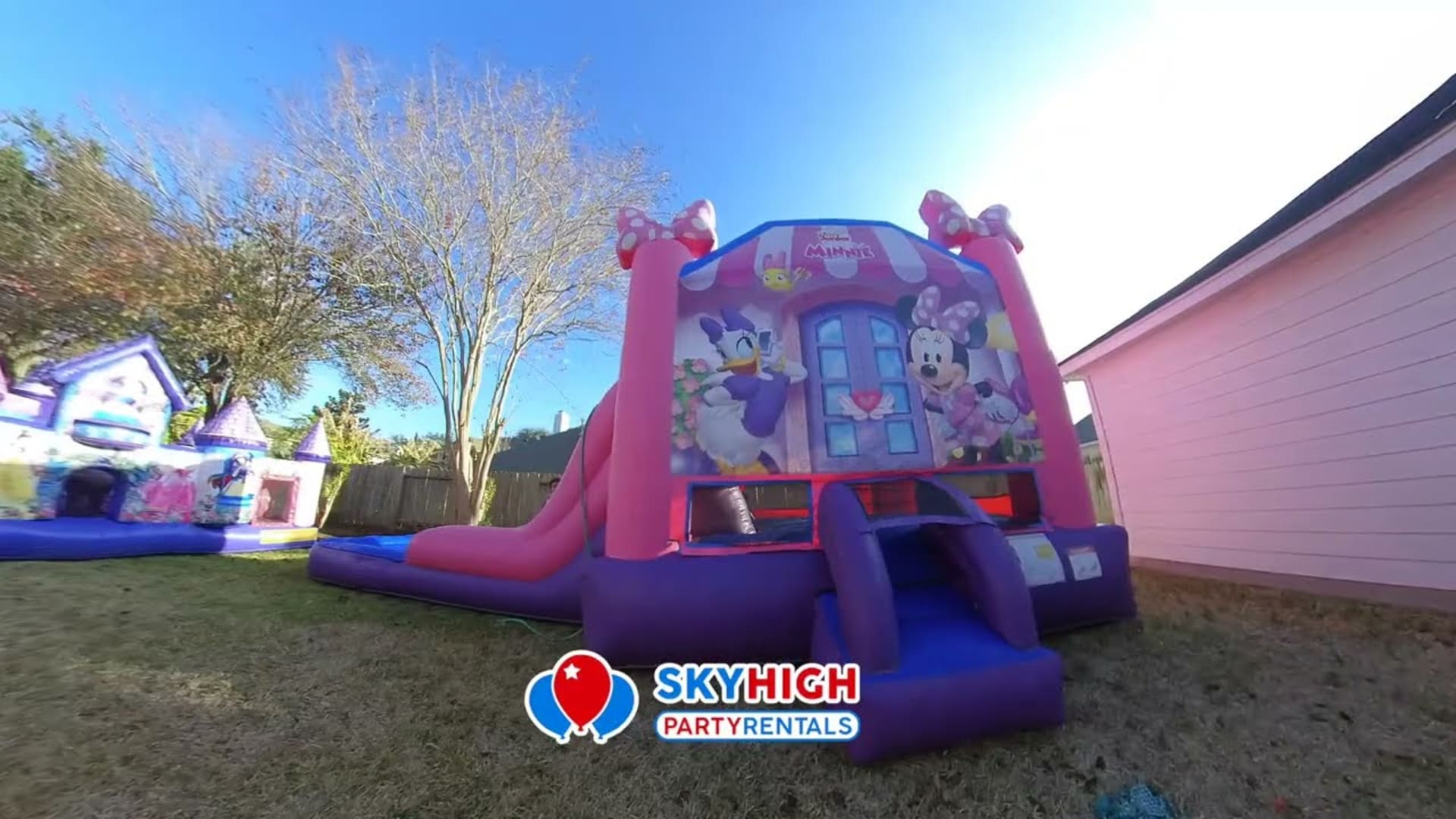 3in1 Minnie Mouse EZ Bounce House Combo w/ Wet or Dry Slide - Video