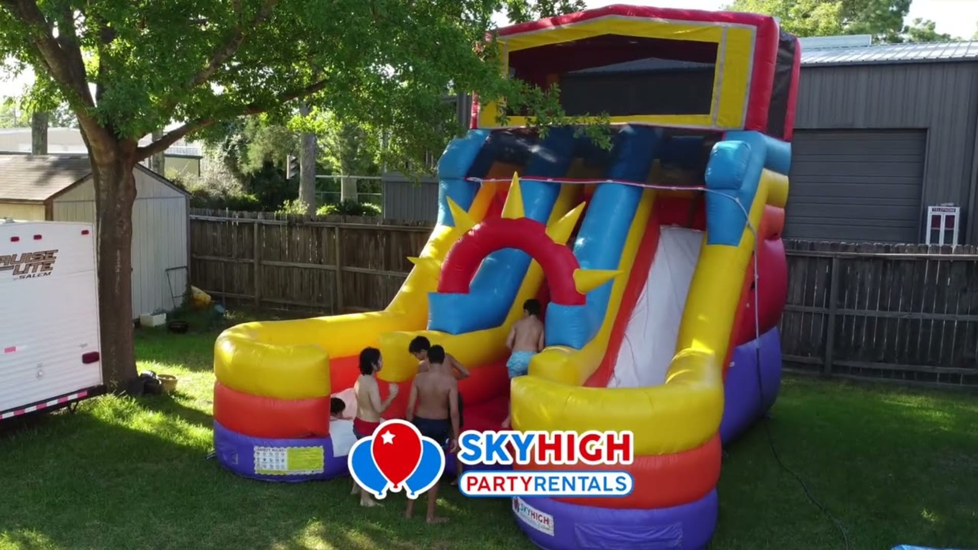 16ft Jr. Double (Dry or Wet/Water Slide) - Video