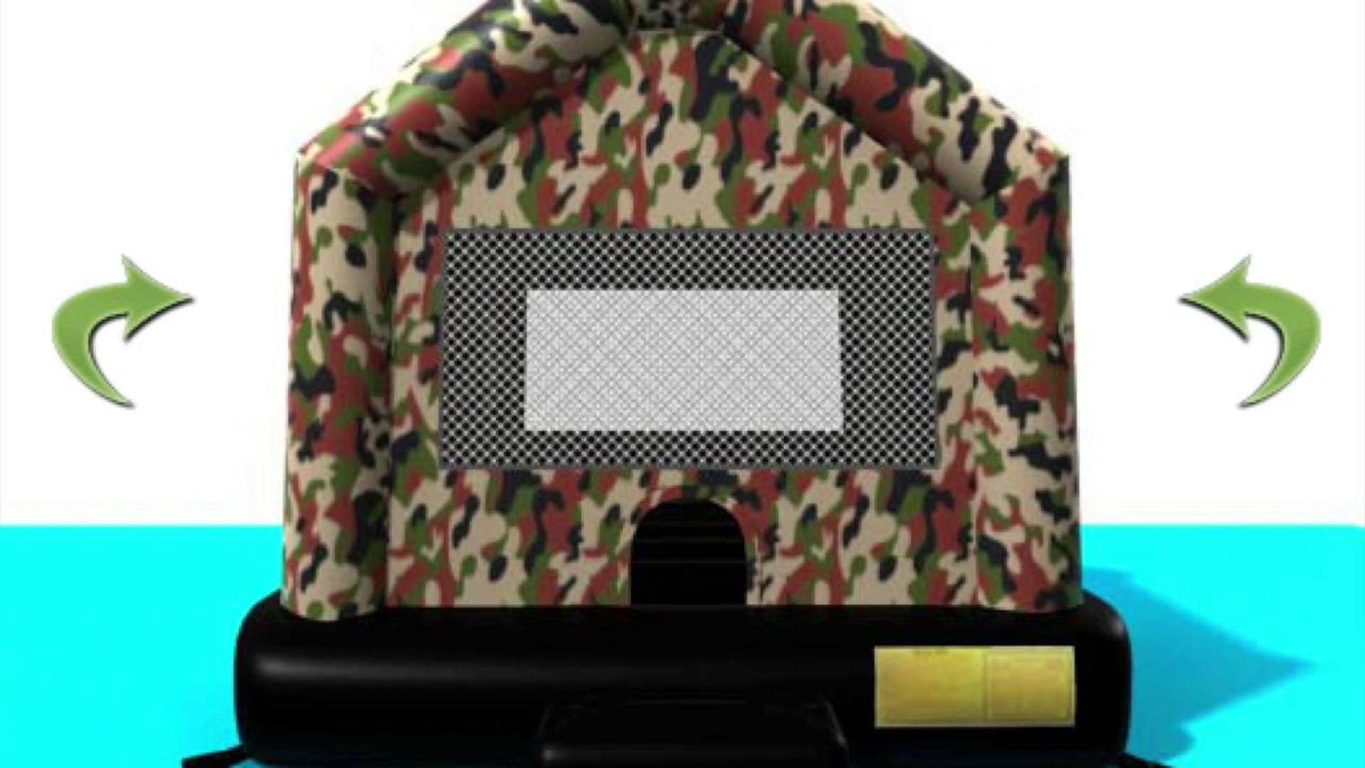 Camo Military Bounce House Moonwalk - Video