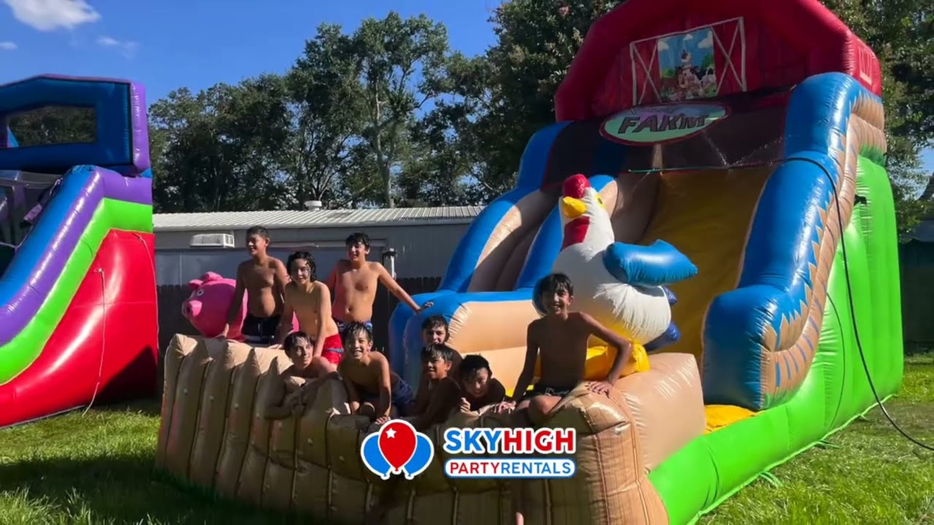 18ft Crazy Farm Slide (Dry or Wet/Water Slide) - Video