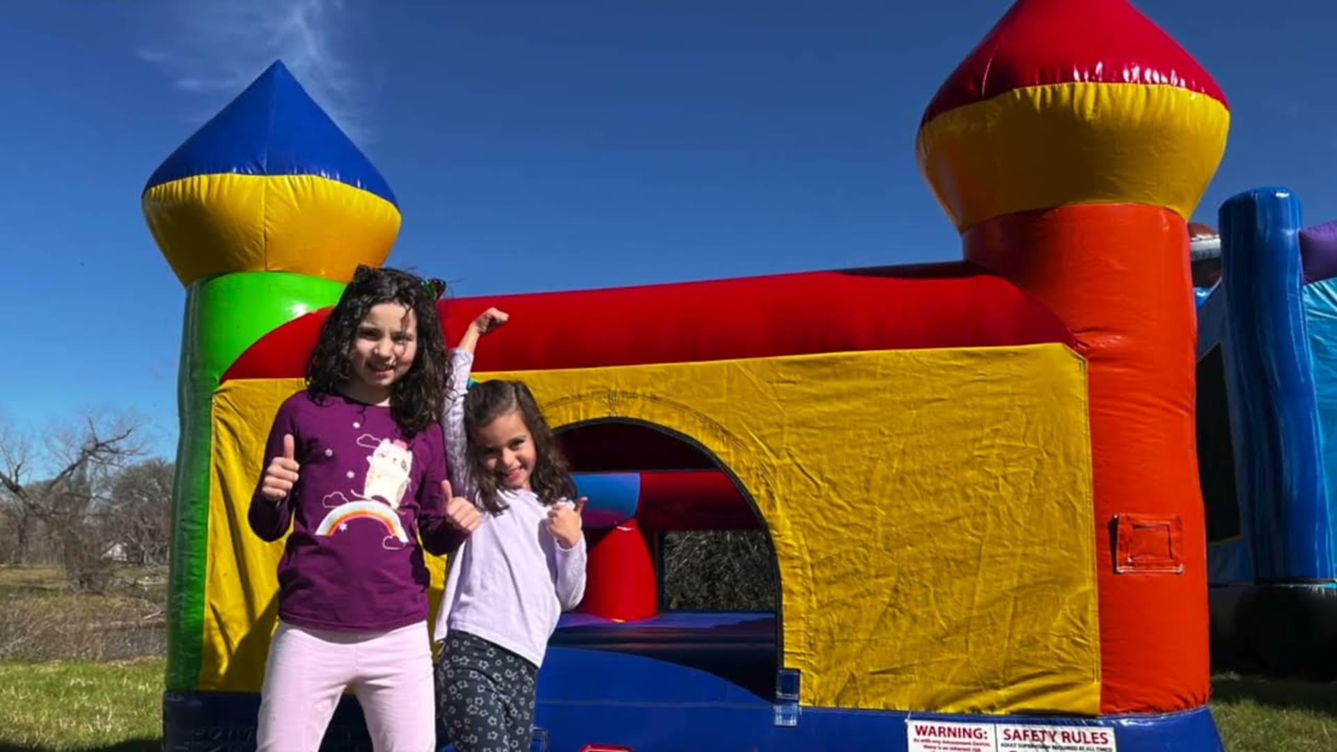 Multi Color Tiny Castle Indoor/Outdoor Bounce House - Video
