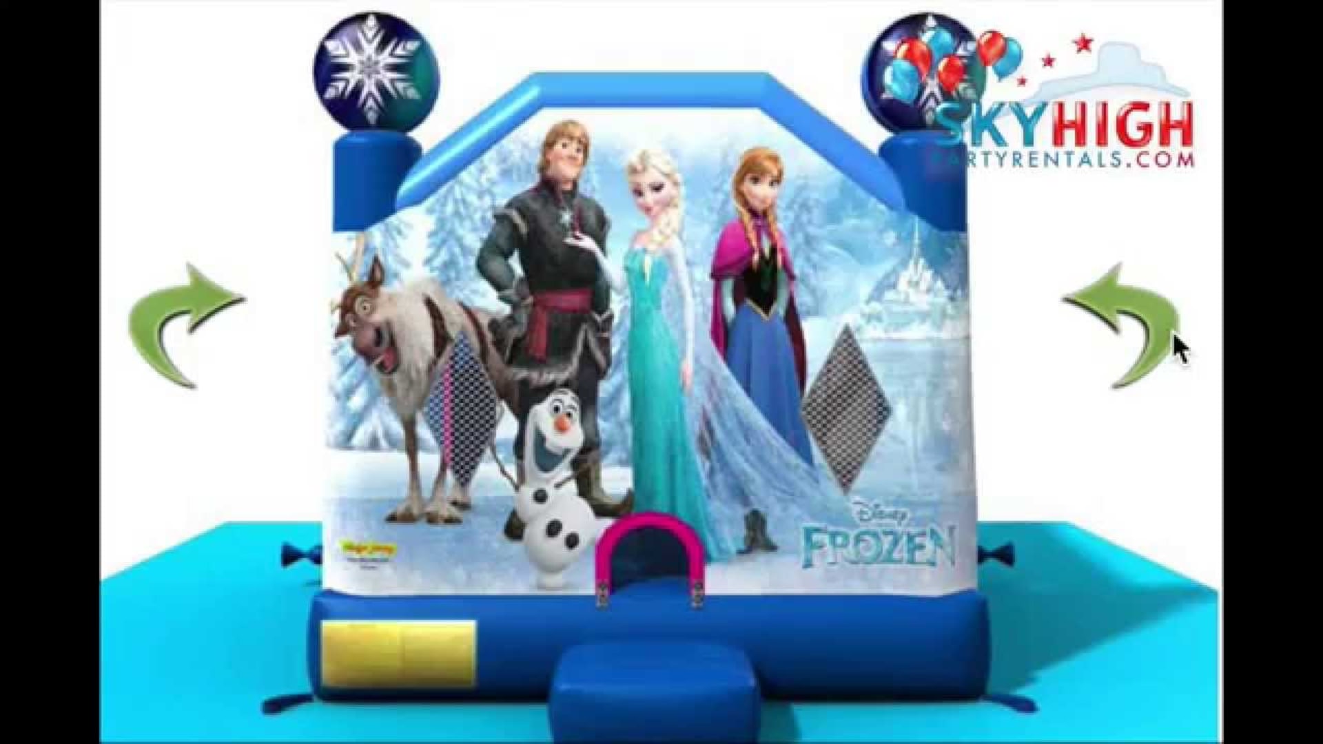 Frozen Bounce House Moonwalk w/ (Dry or Wet/Water Slide) - Video