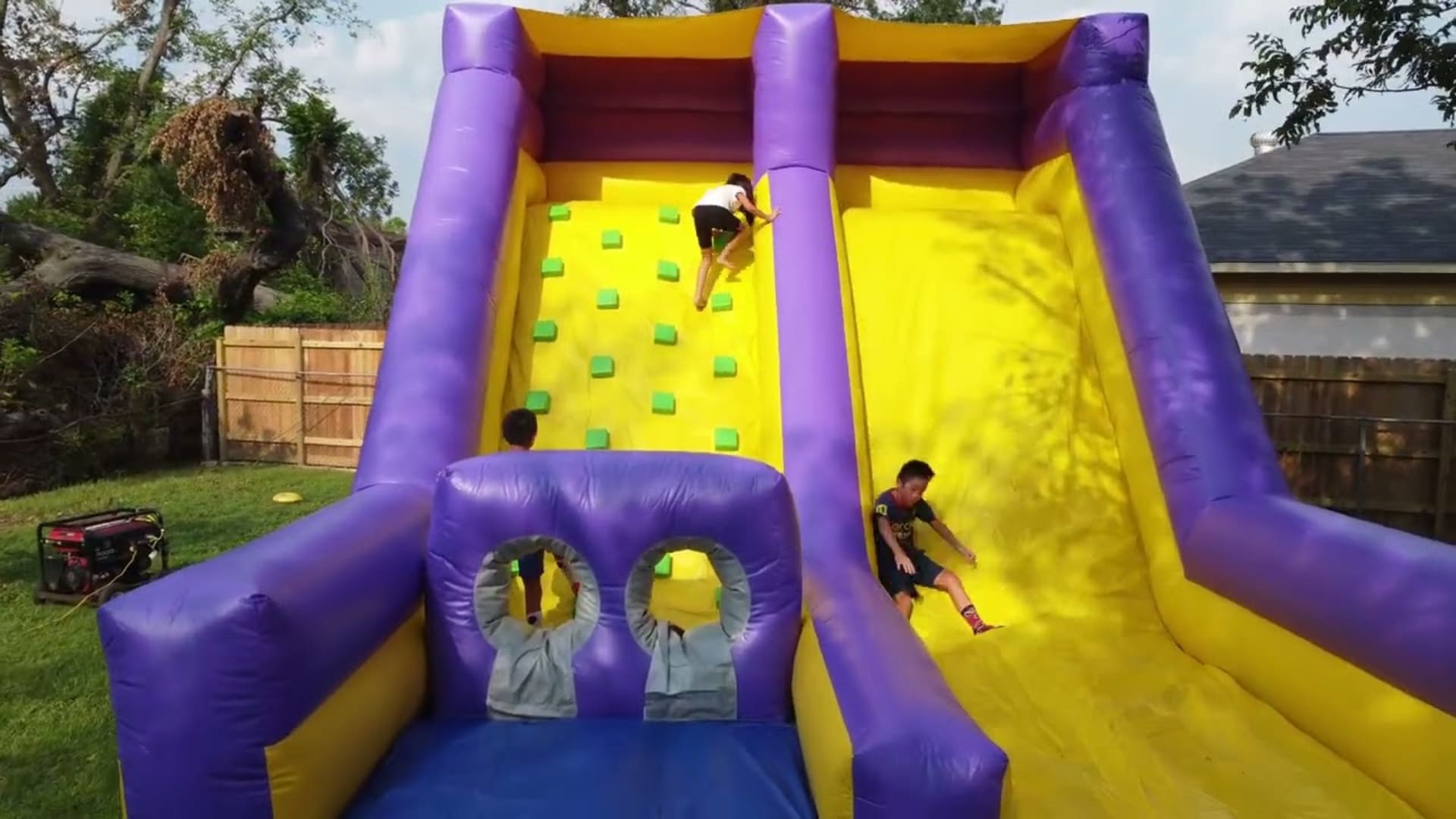 Inflatable Rockwall and Slide - Video