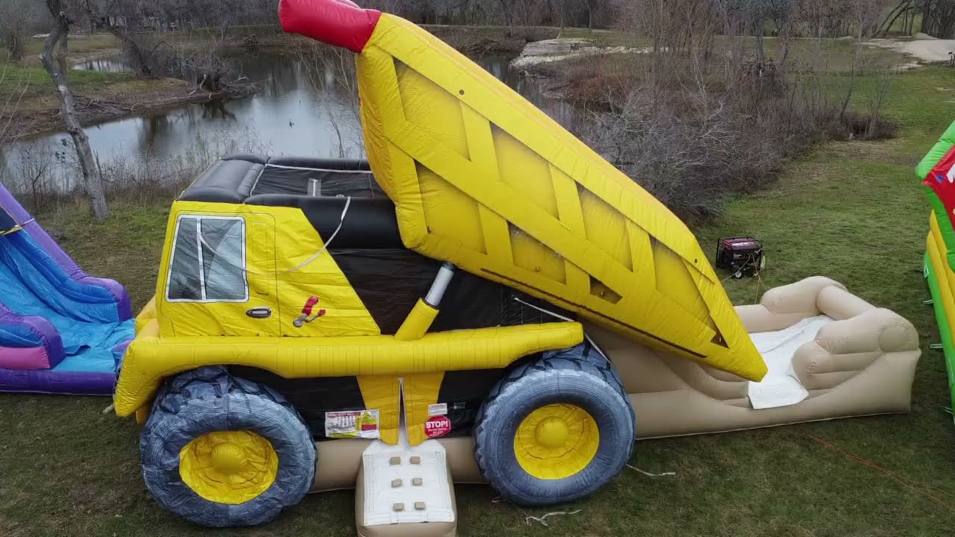 Dump Truck Bounce House Combo (Wet/Dry) - Video