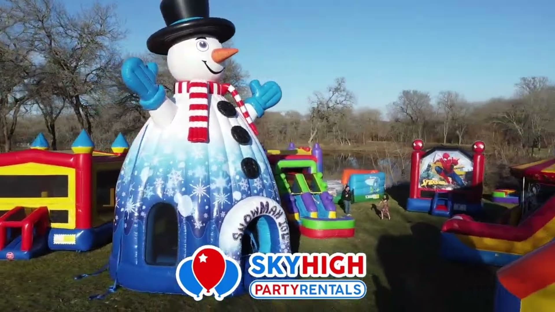 Snowman Bounce House - Video