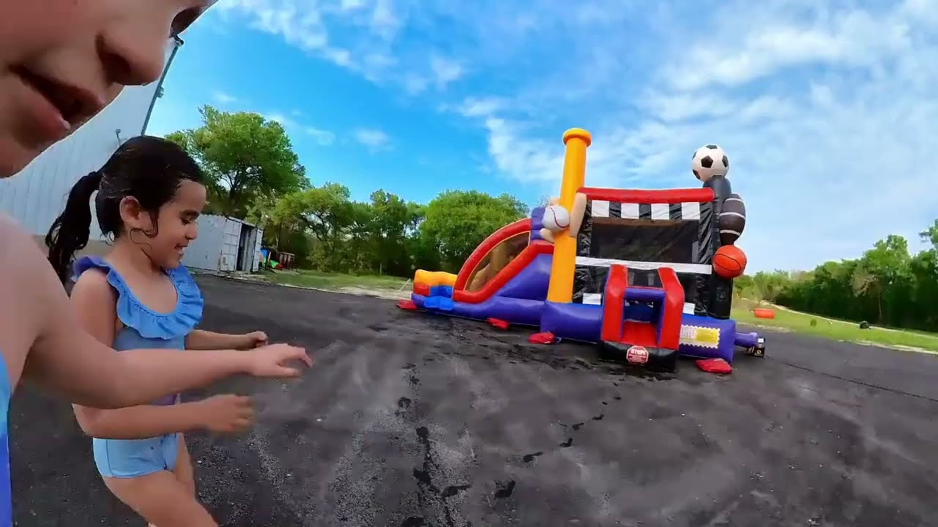 Sports Combo EZ Bouncer with Wet or Dry Slide - Video