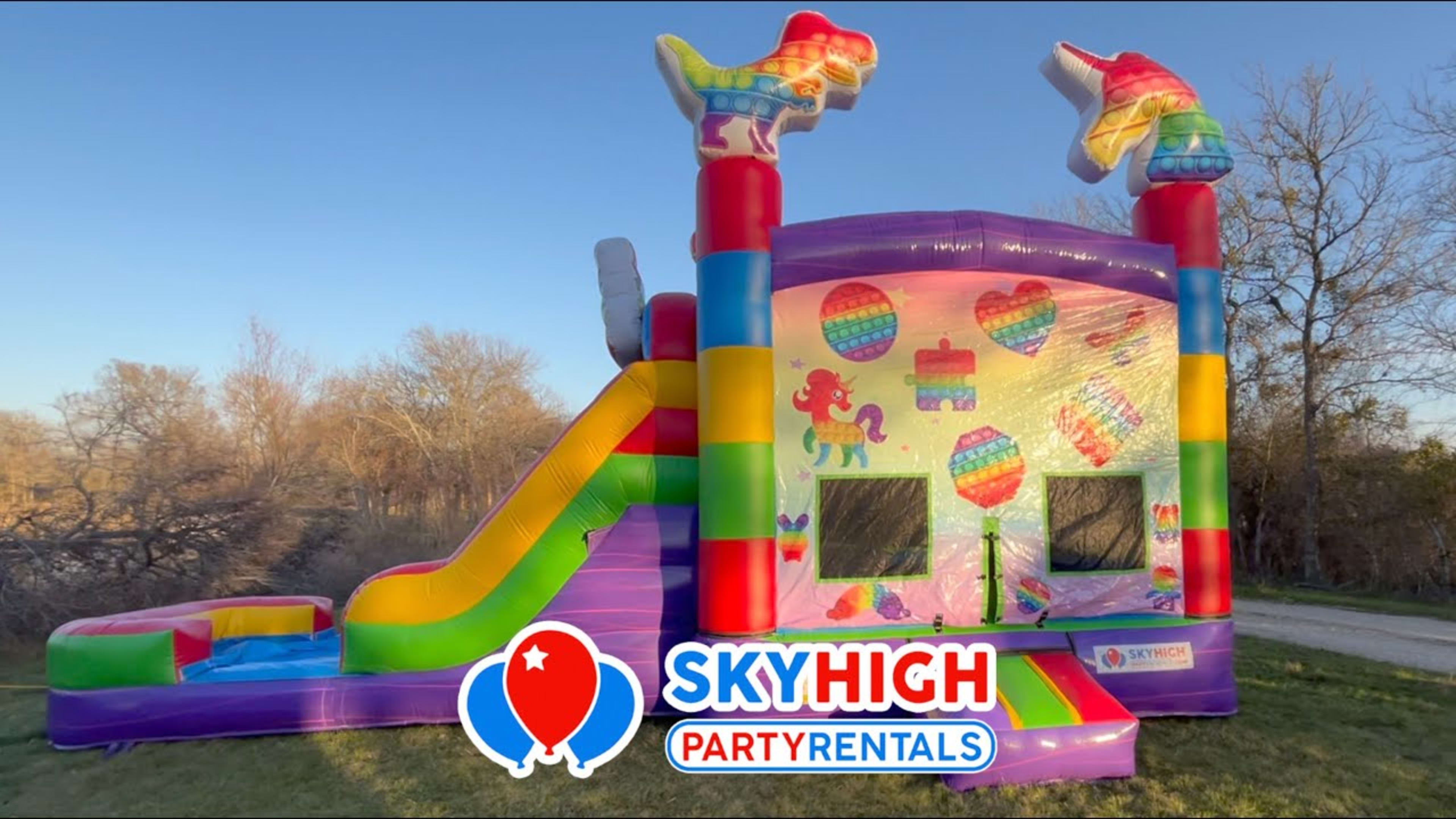 Pop Its Bounce House Combo with (Dry or Wet/Water Slide) - Video