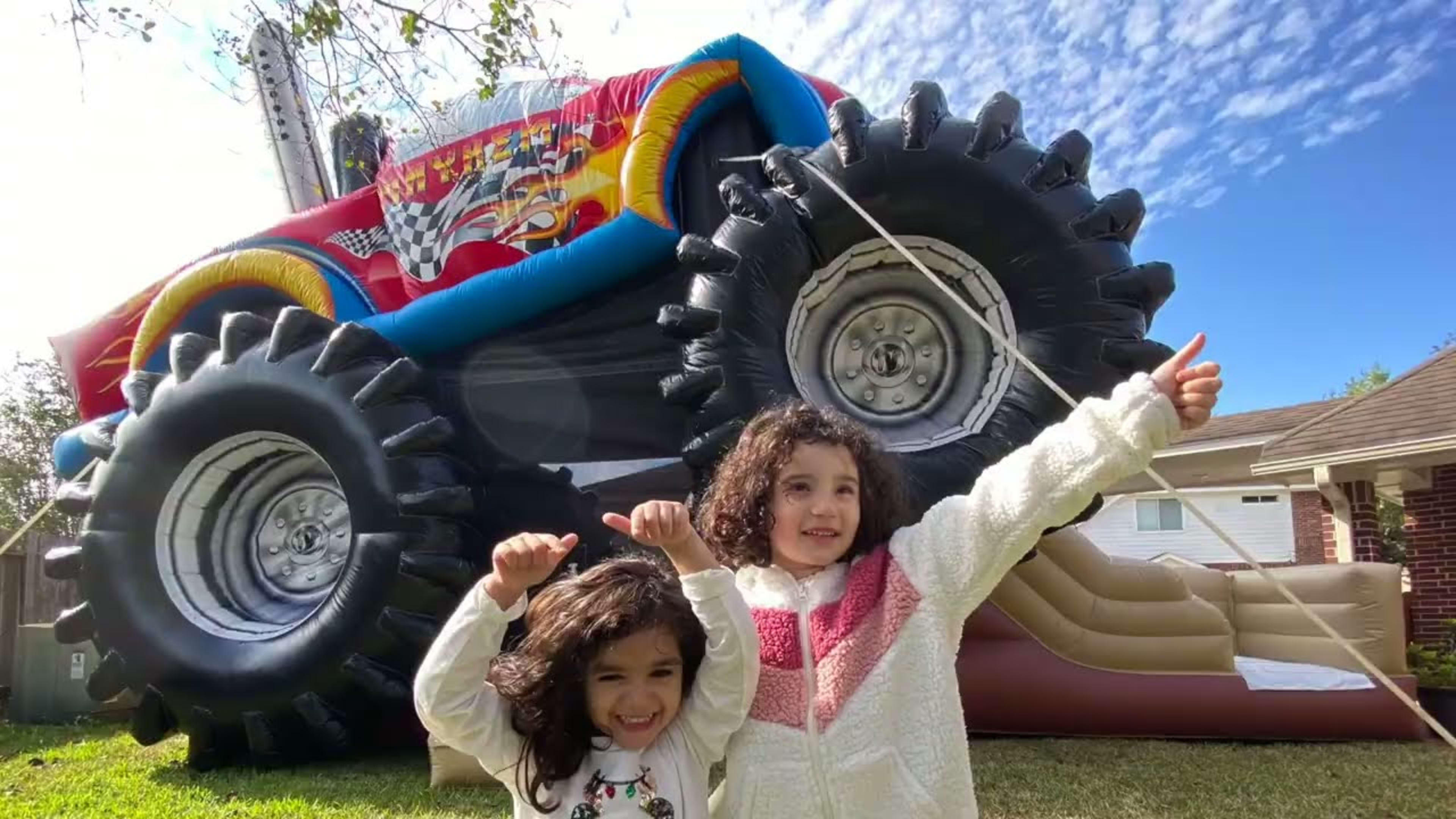 Monster Truck Deluxe Bounce House Combo Slide - Video