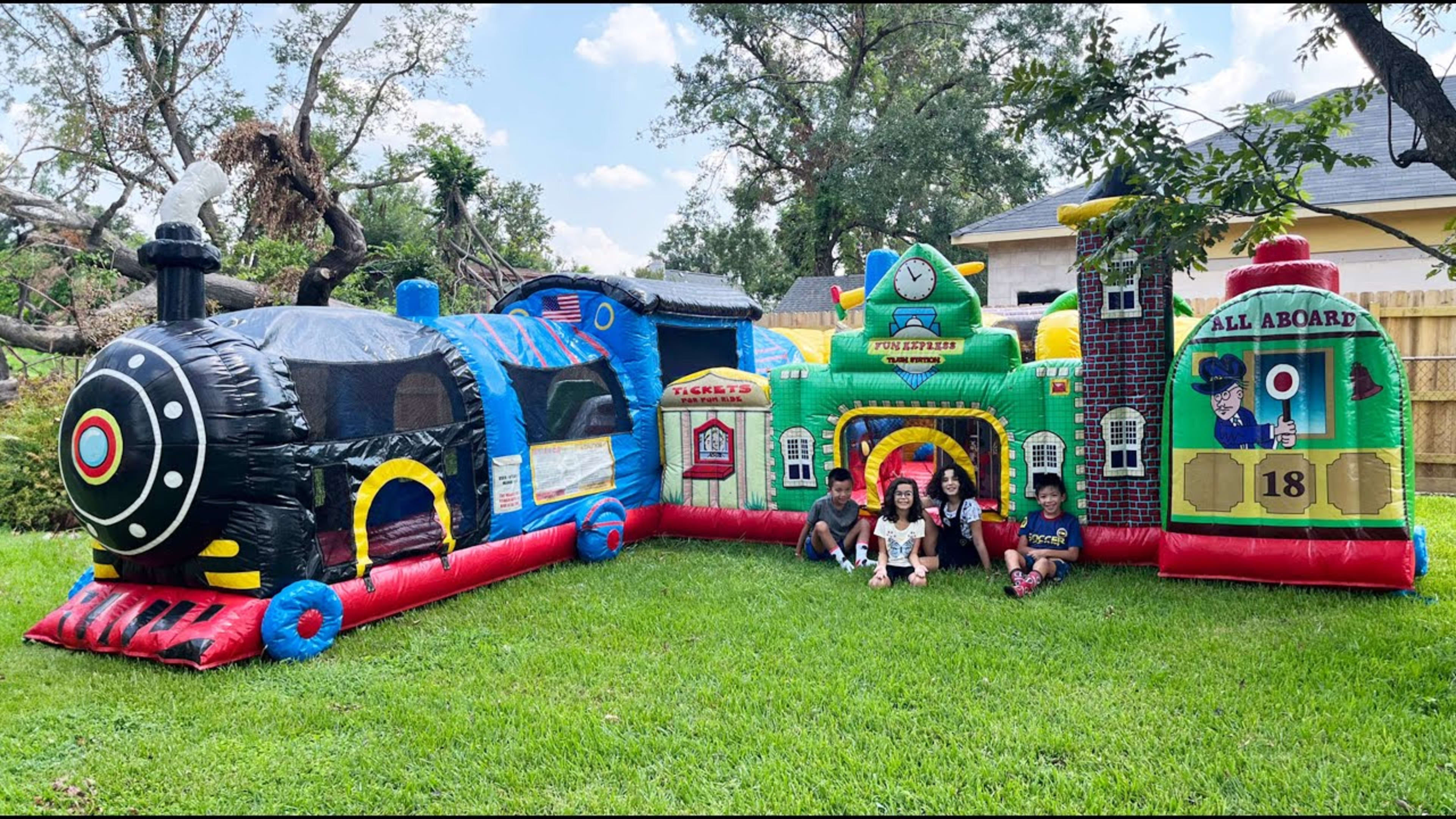 Fun Express Train Station Obstacle Course - Video