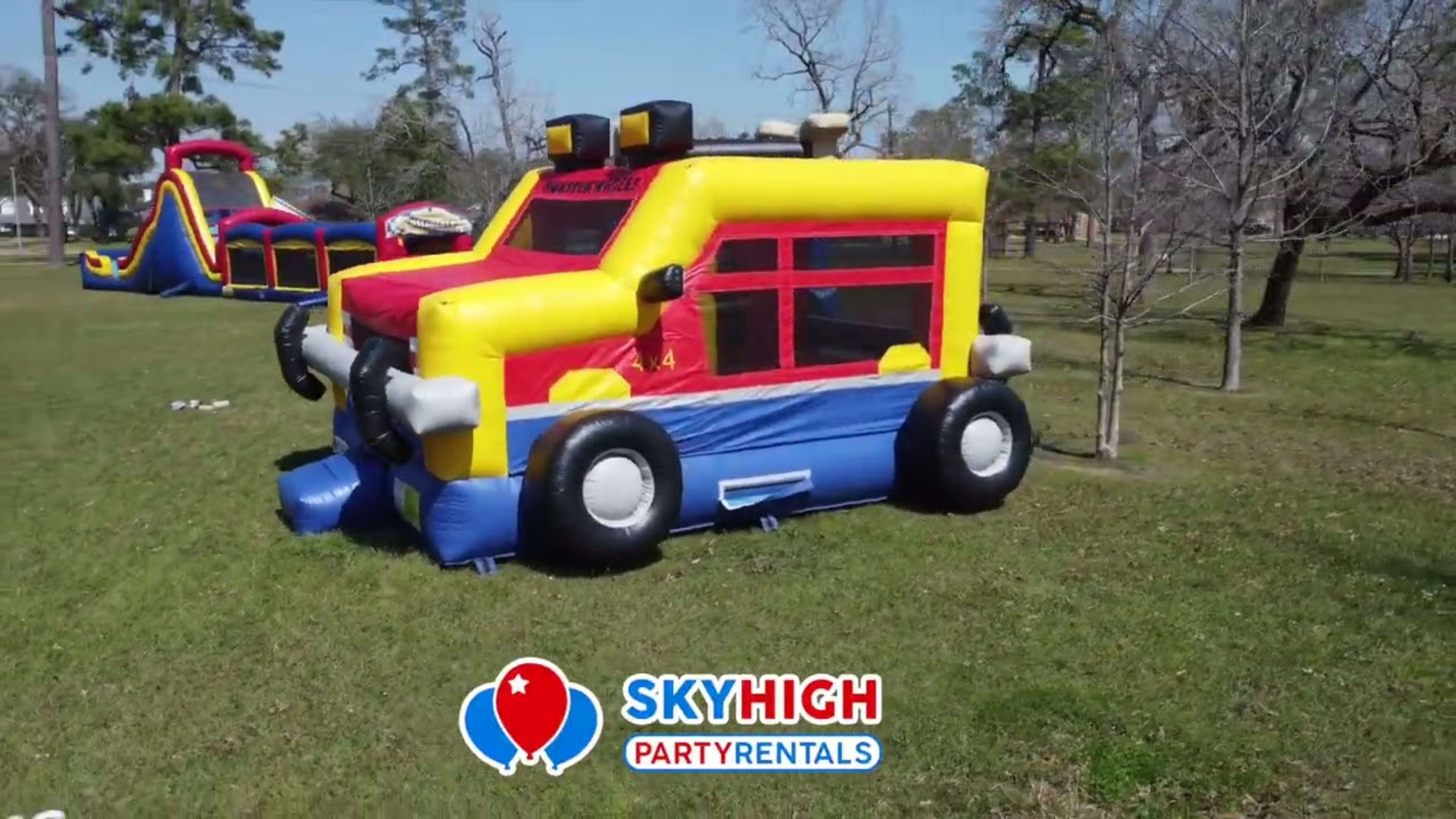 Monster Truck Bounce House Moonwalk - Video