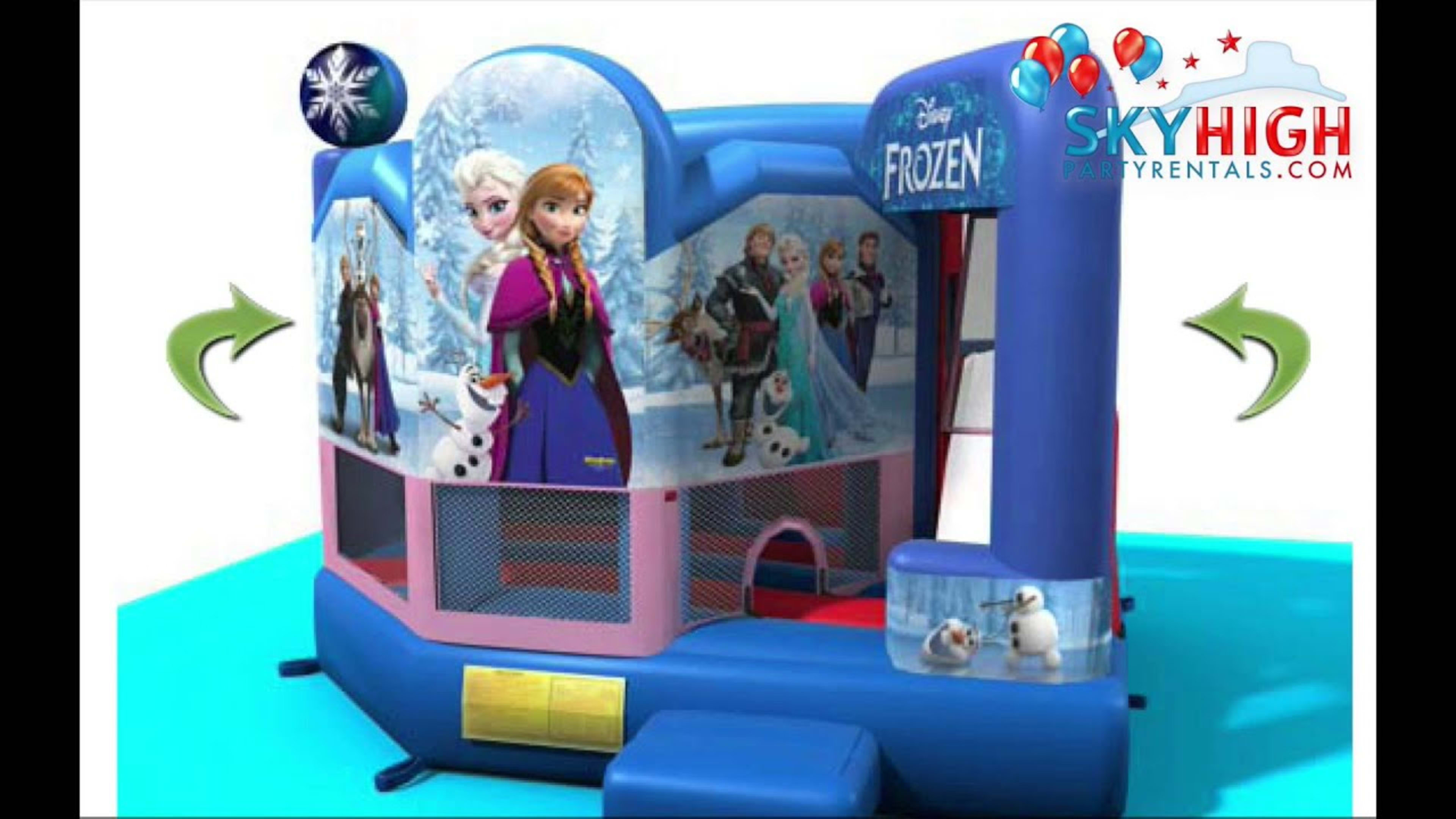 Frozen 5in1 Bounce House w/ (Dry or Wet/Water Slide) - Video