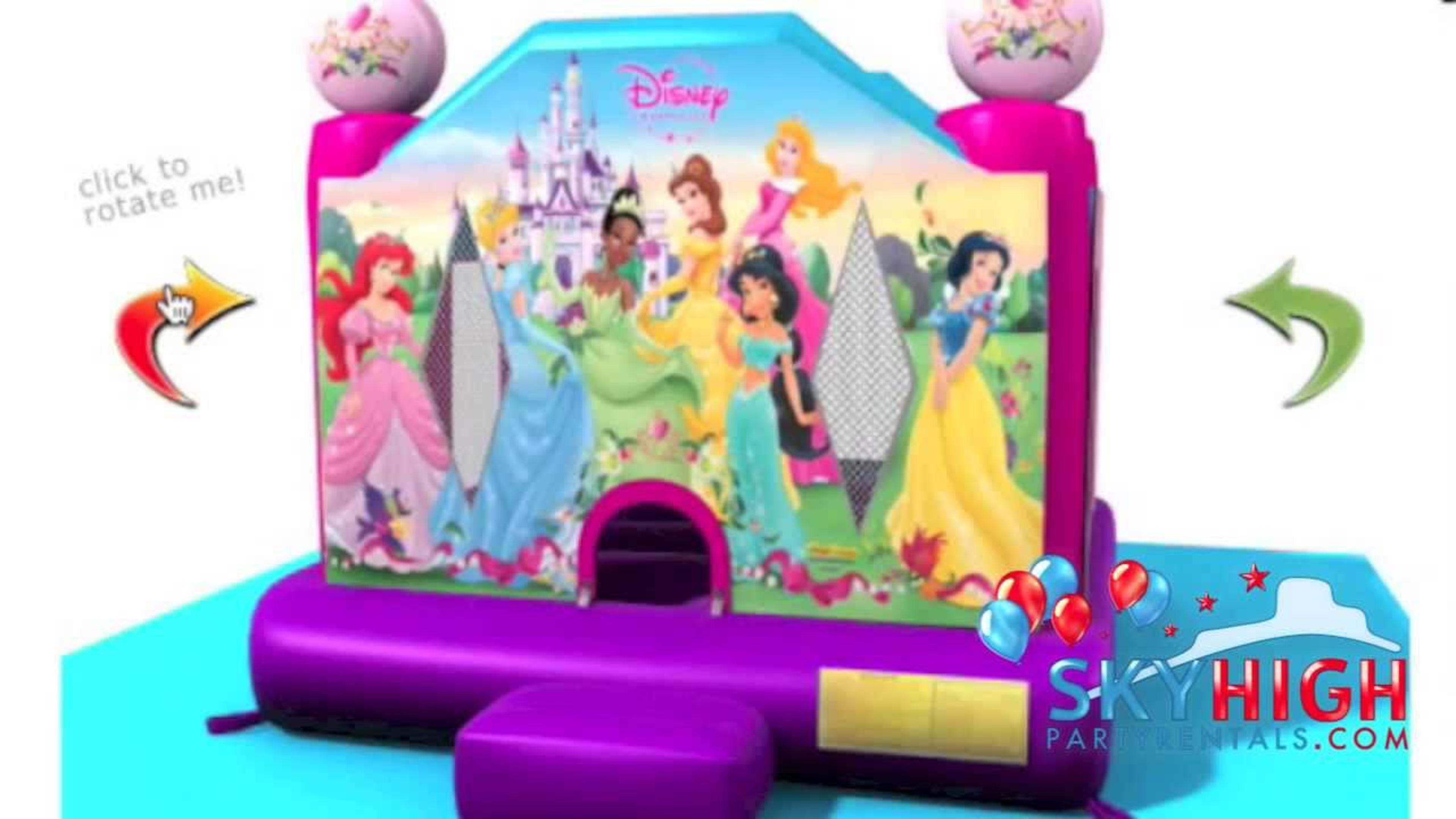 Disney Princess 2 Bounce House Moonwalk - Video