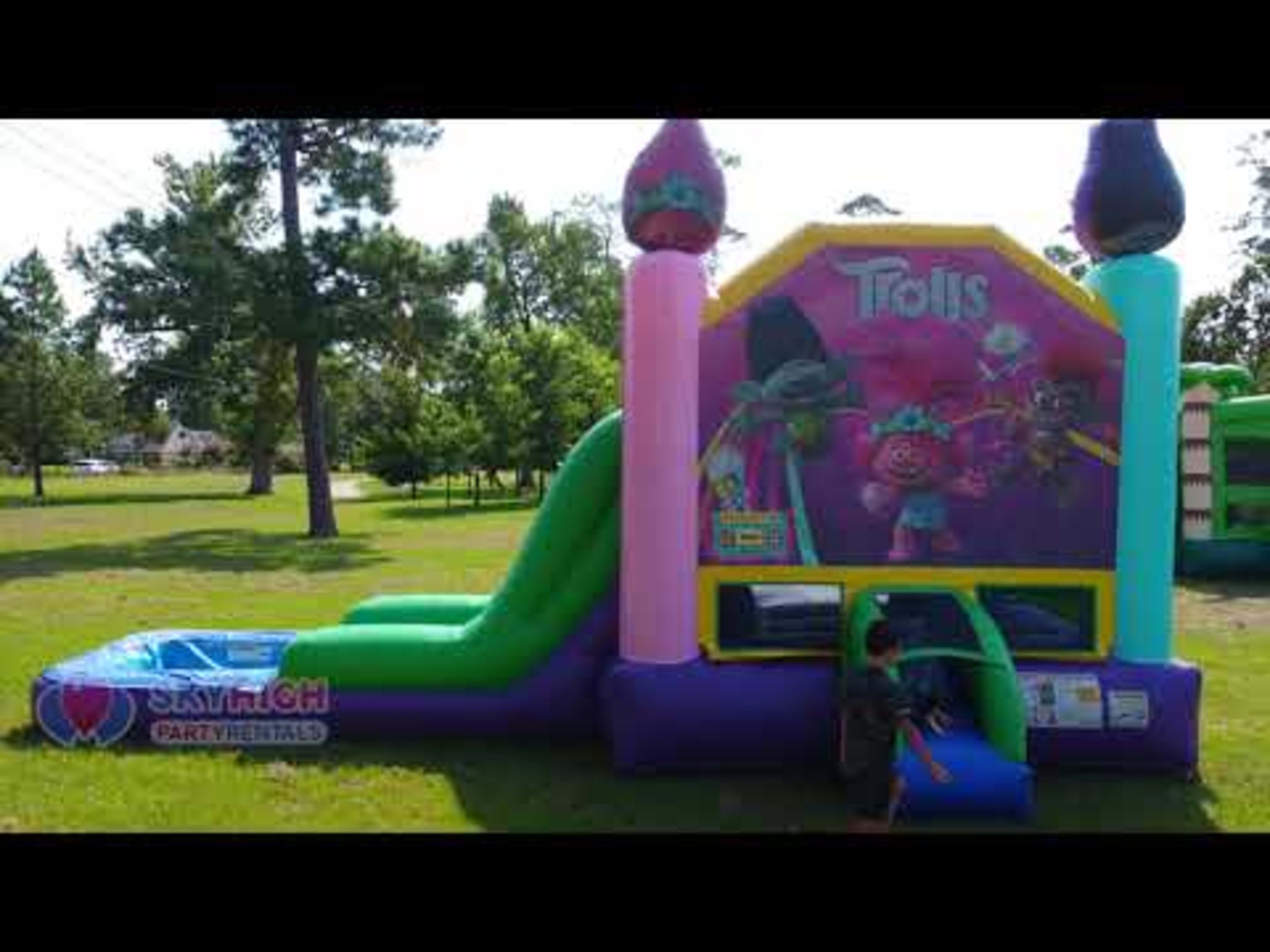 Trolls EZ Bounce House Combo w/ (Dry or Wet/Water Slide) - Video