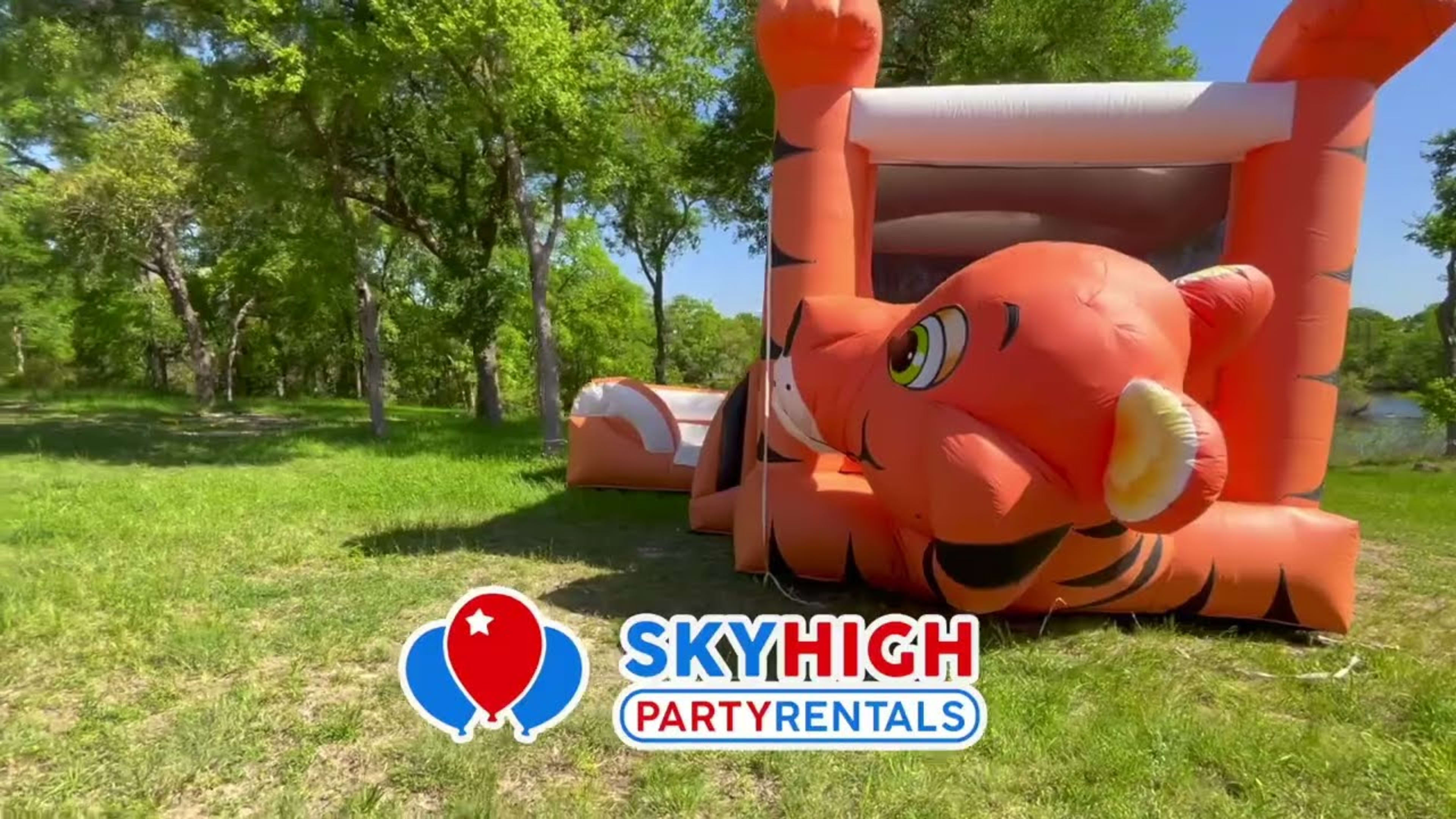 Tiger Belly Bounce House Combo w/ (Dry or Wet/Water Slide) - Video