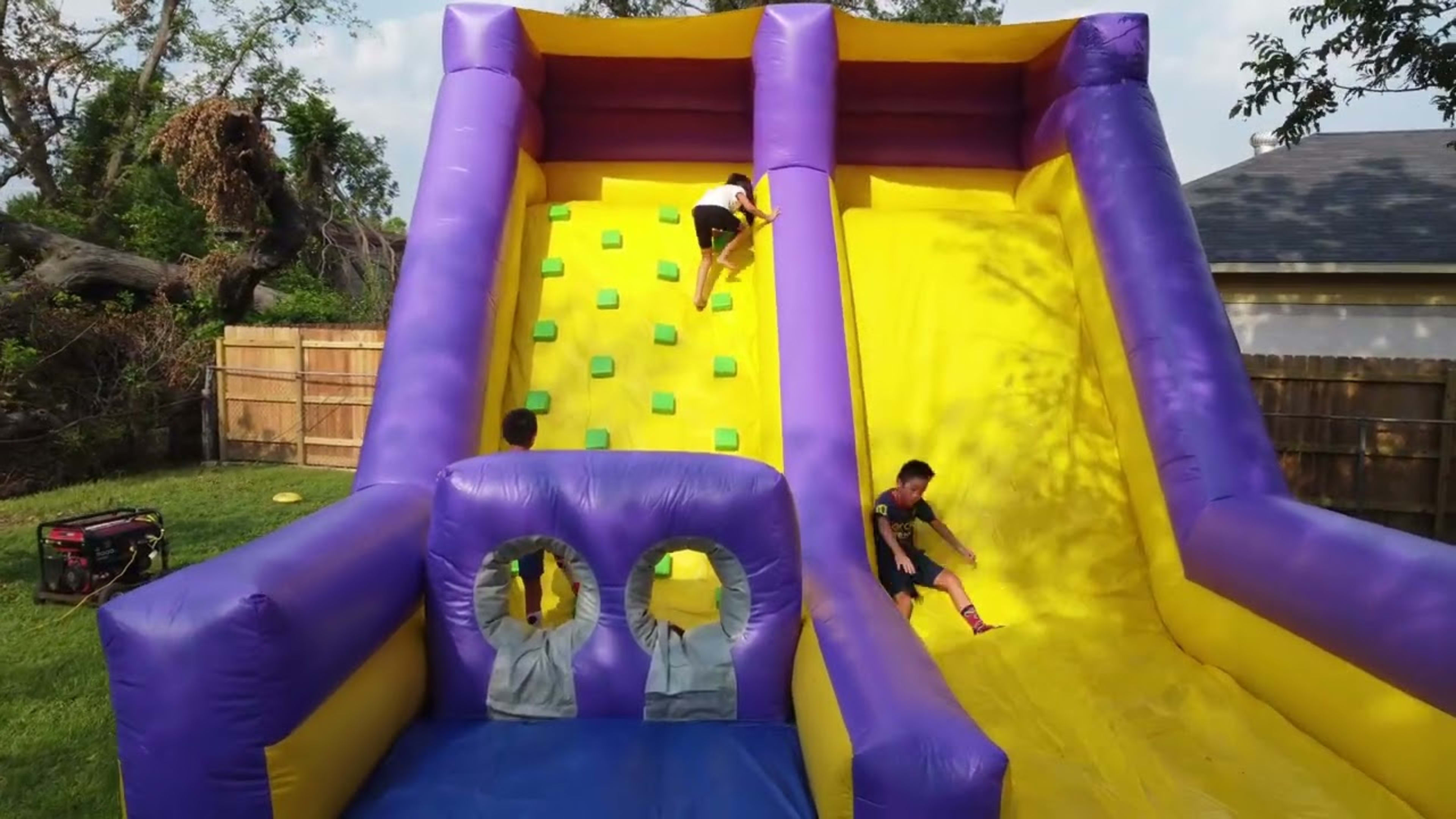 Inflatable Rockwall and Slide - Video