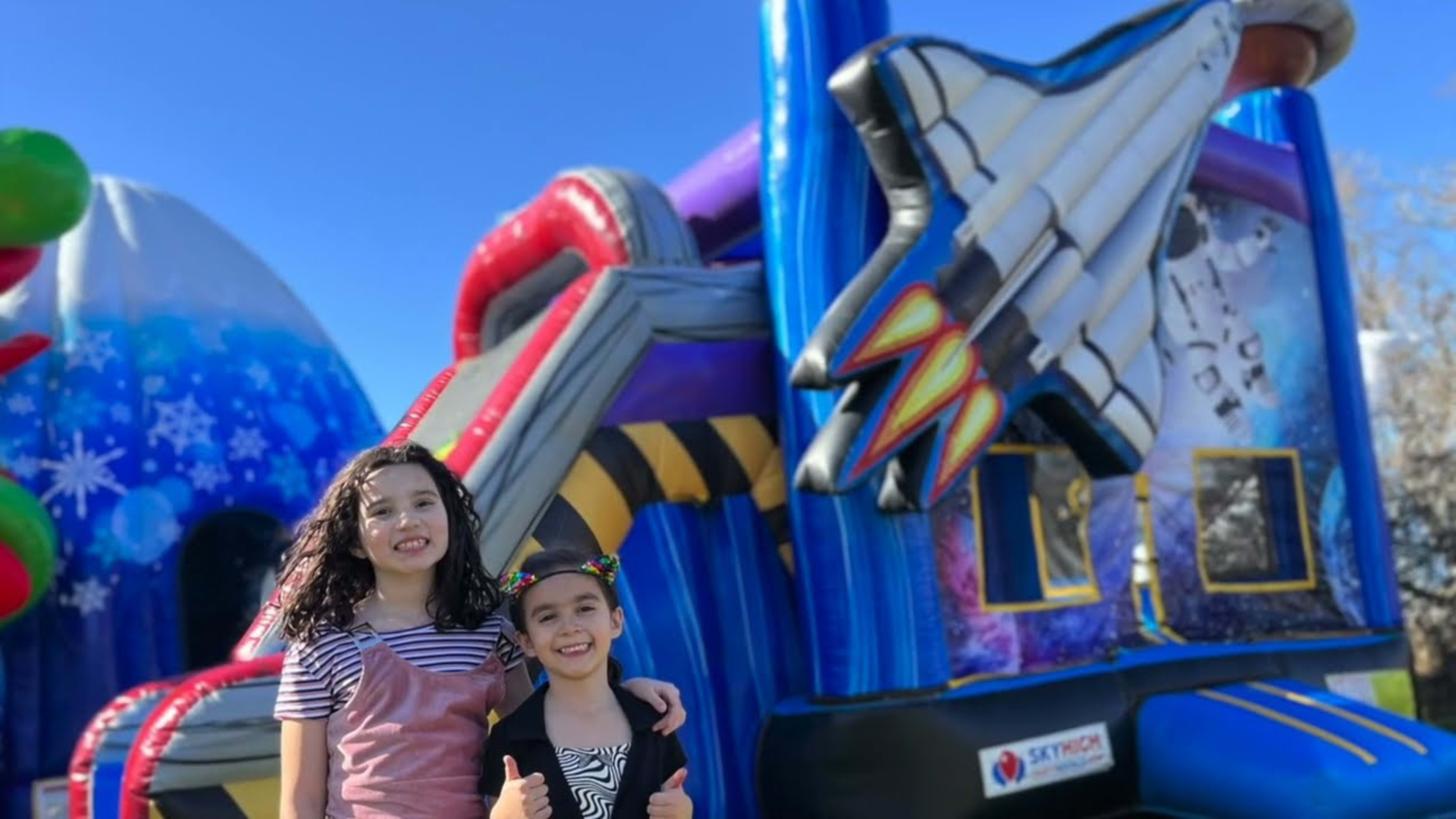 Space Shuttle Bounce House Combo w/ (Dry or Wet/Water Slide) - Video