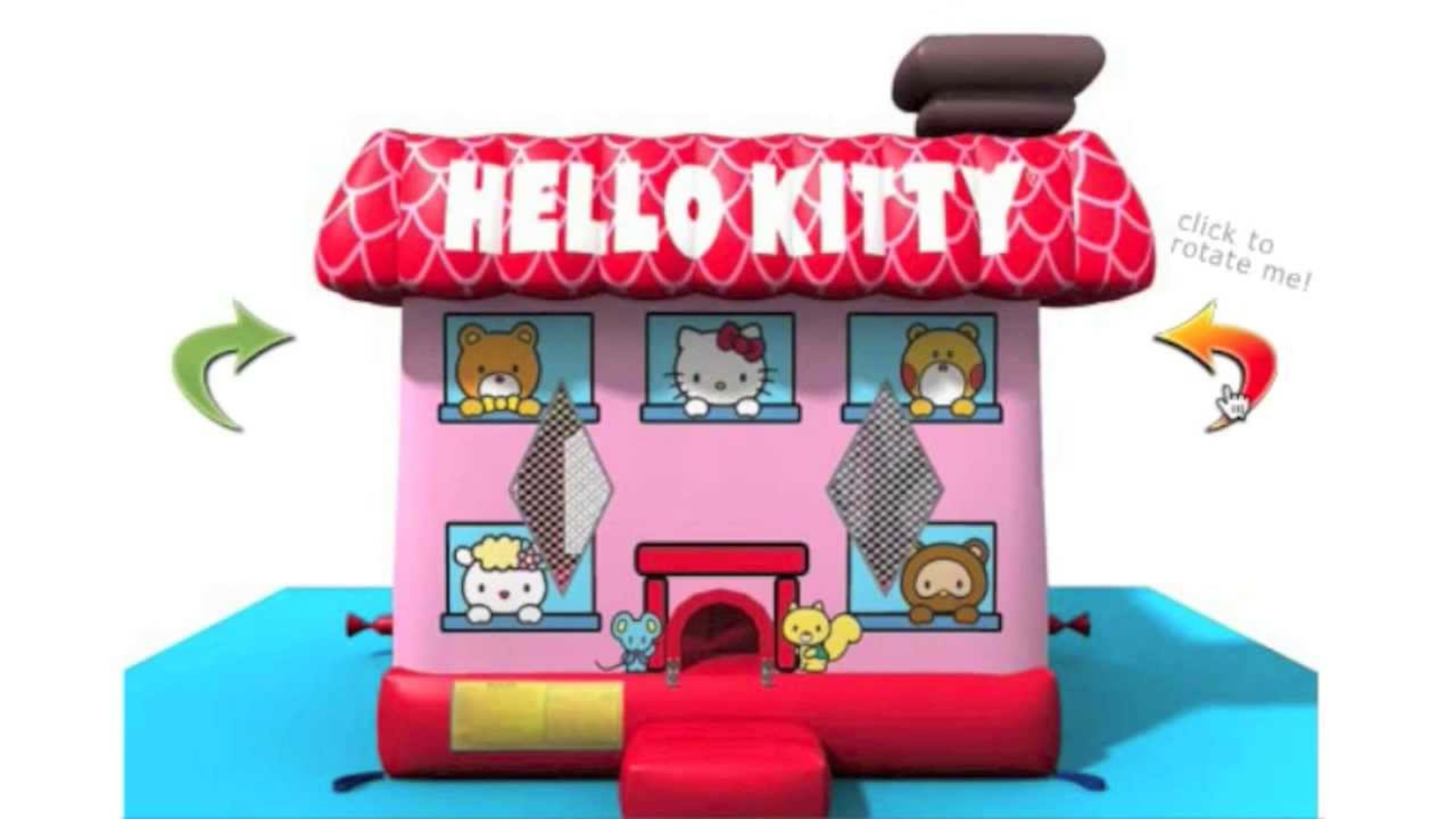 Hello Kitty Bounce House Moonwalk w/ (Dry or Wet/Water Slide) - Video