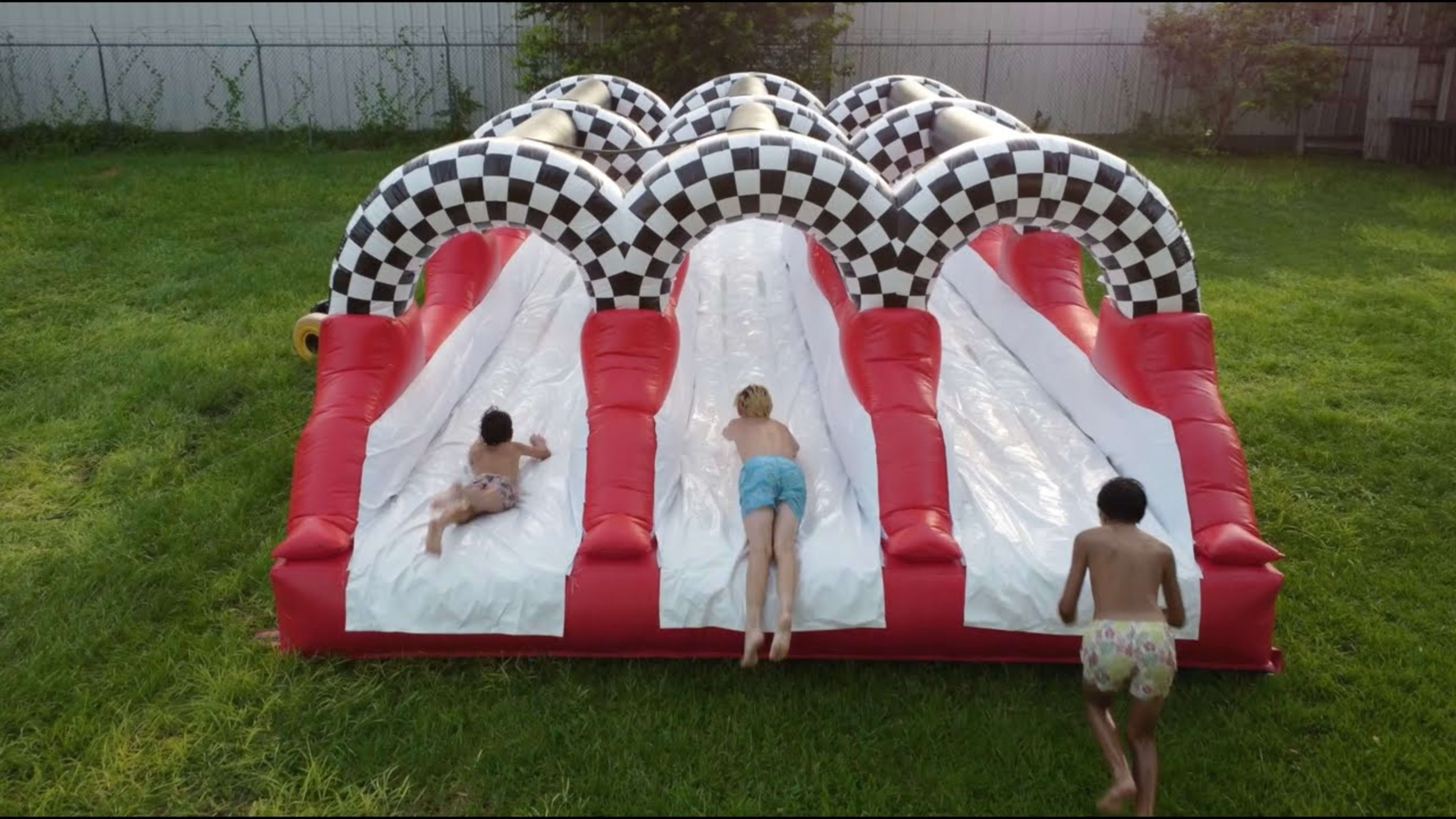 3 Lane Racing Slip N Slide Water Slide  - Video