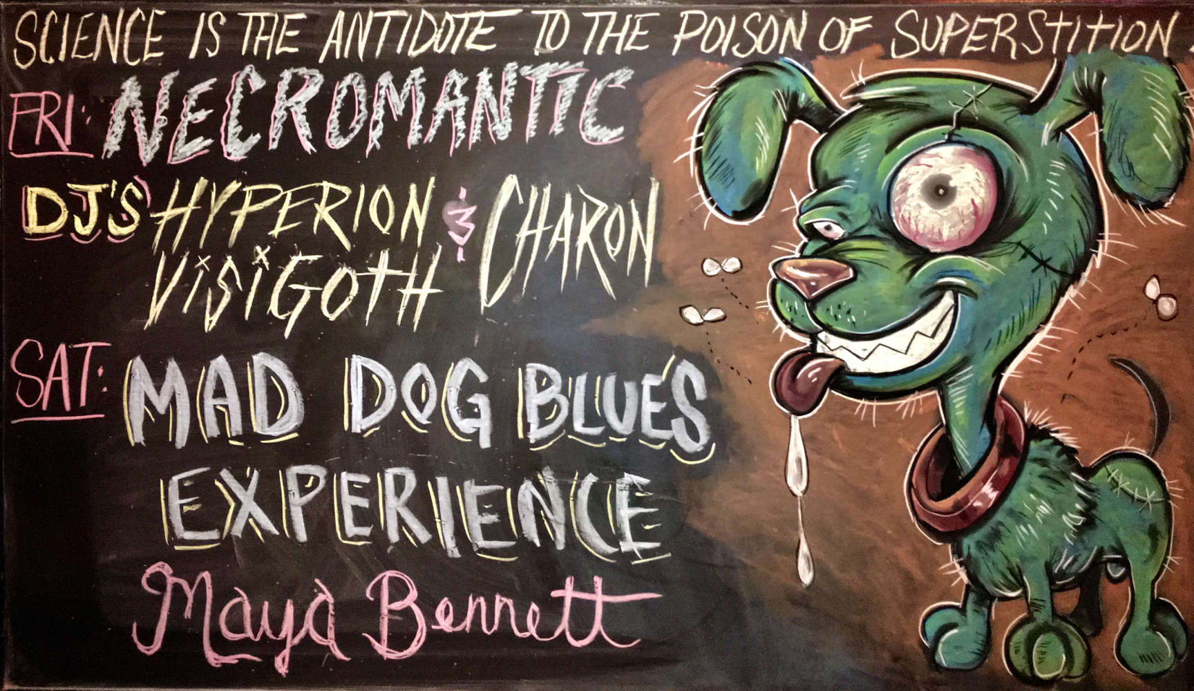 Chalkboart art by Joshua Finley. Photo courtesy Robert Mitton.