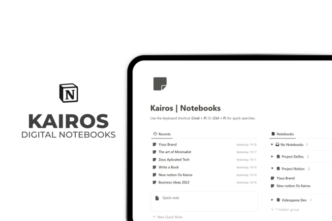 Kairos - Digital Notebooks | Prototion | Buy Notion Template