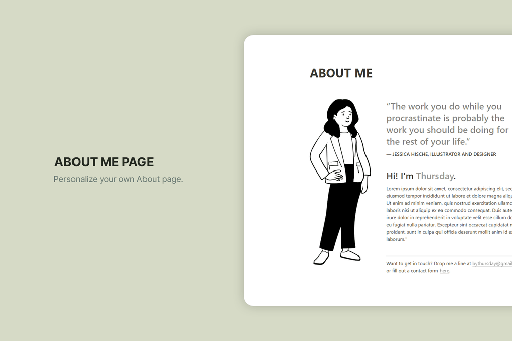 Minimal Personal Website | Notion Template | Prototion