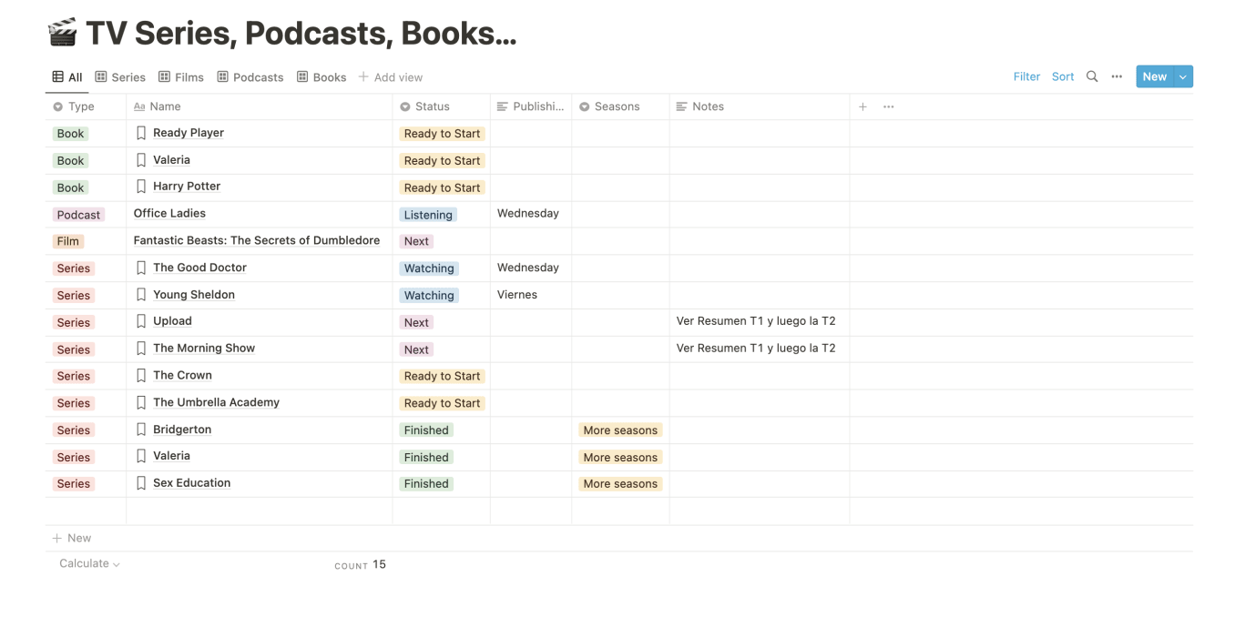 Media Tracker | Prototion | Buy Notion Template