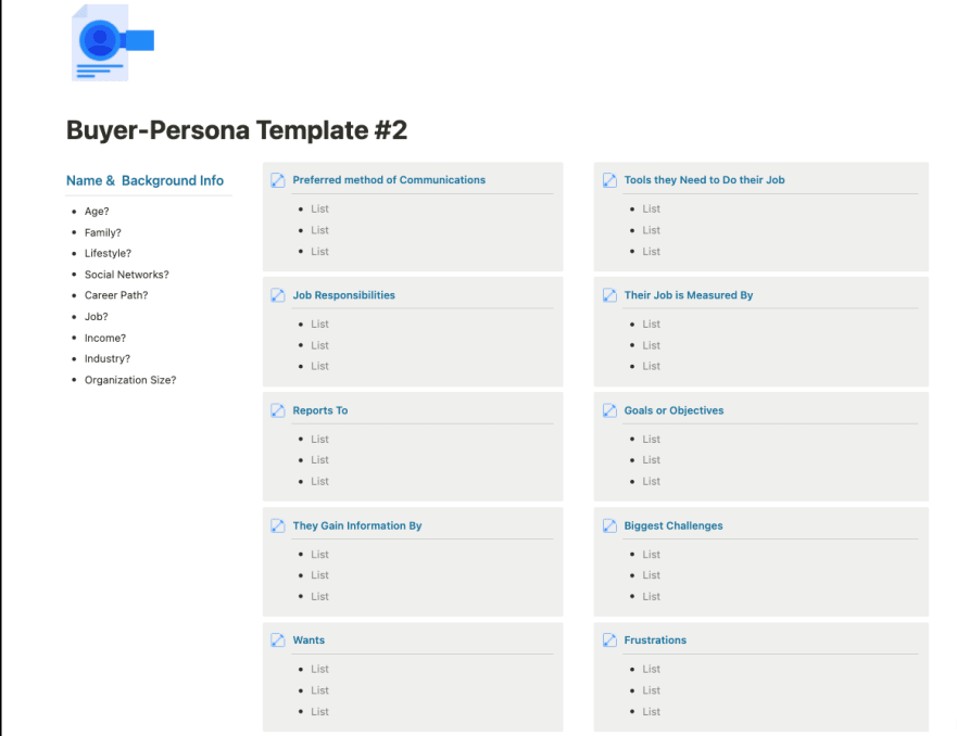 Buyer Persona | Prototion | Get Notion Template