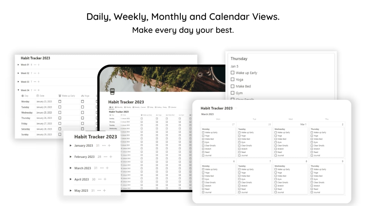Habit Tracker 2023 | Prototion | Get Notion Template