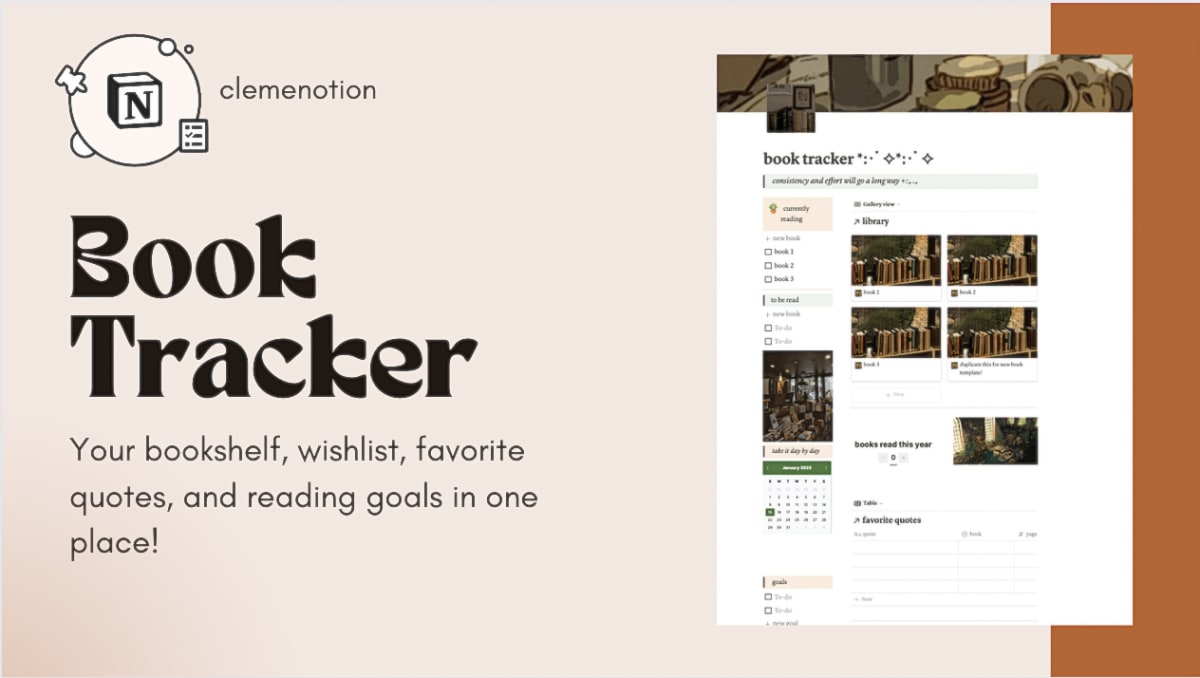 Academia Book Tracker | Prototion | Notion Template