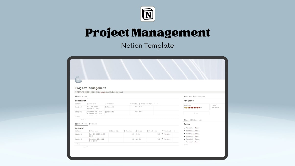 Project Management | Prototion | Buy Notion Template