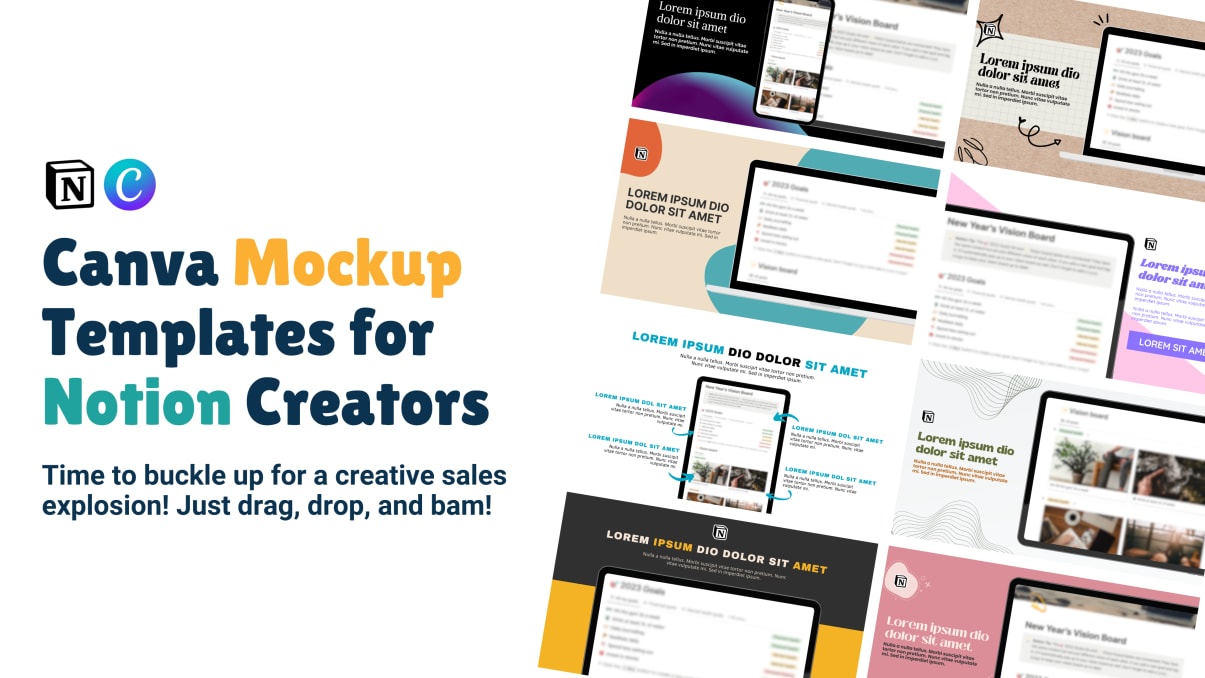 Canva Mockup Templates | Prototion | Get Notion Template