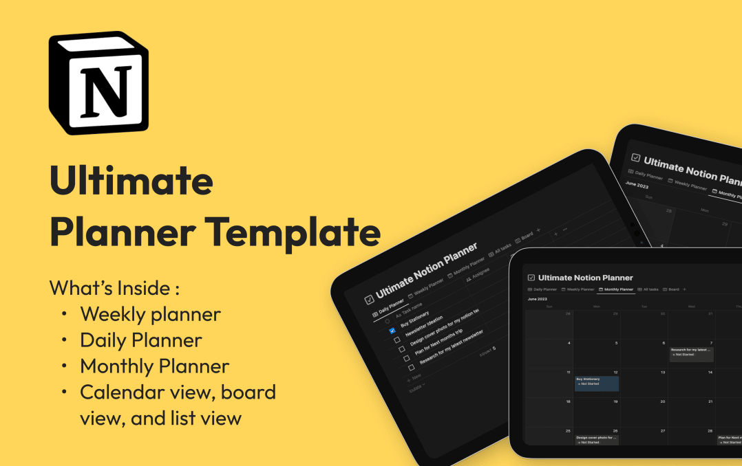 Ultimate Planner - Weekly, Monthly & Daily Planner 