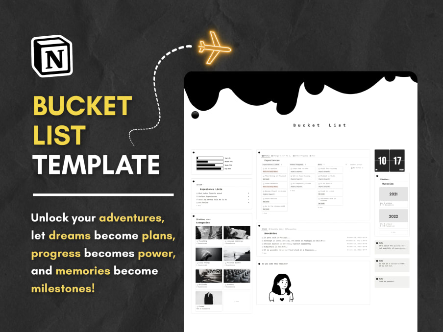 Black Minimalist Bucket List | Prototion