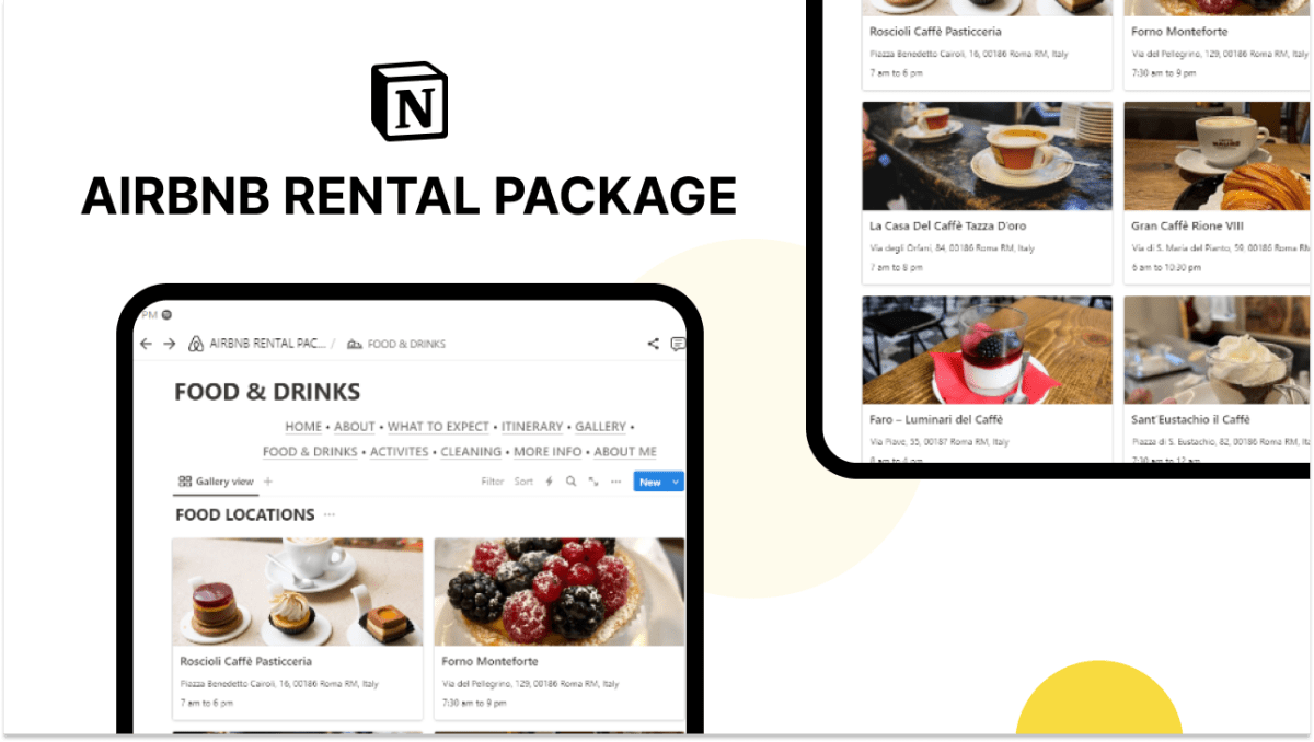 Airbnb Rental Package Template | Prototion